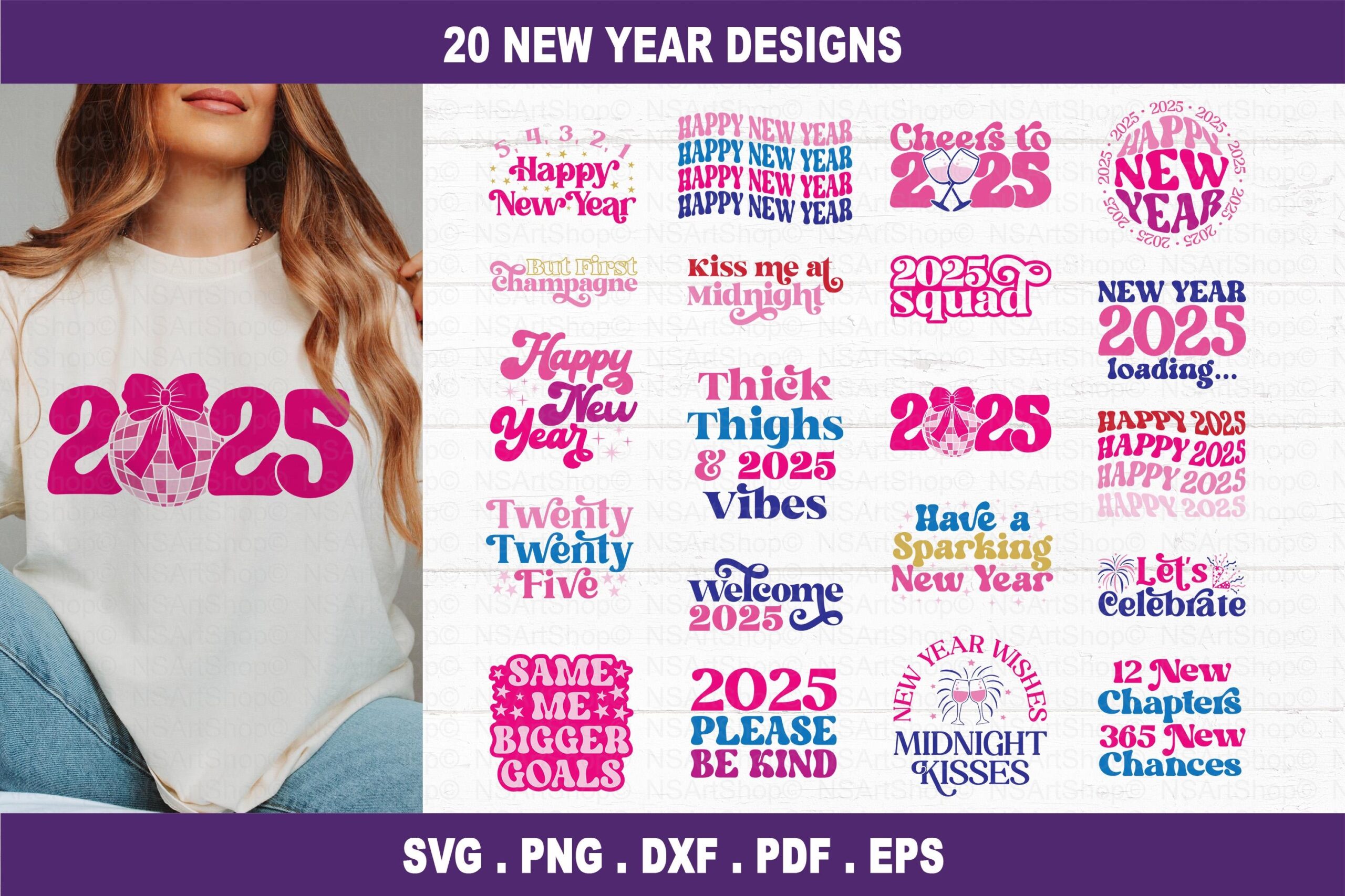 New Year SVG Bundle 2025 Svg New Years Eve Quote Cheers 2025 Saying Nye Decor Happy New Year Clip Art New Year 2025 Svg Etsy Ireland