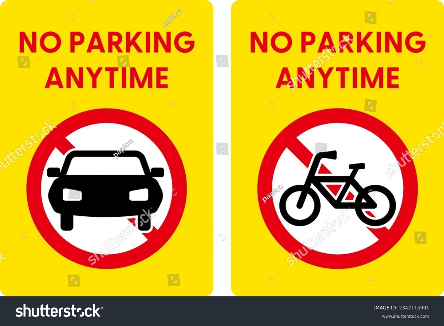 No Parking Bicycle Parking Poster Sticker Stock Vector Royalty Free 2342115991 Shutterstock