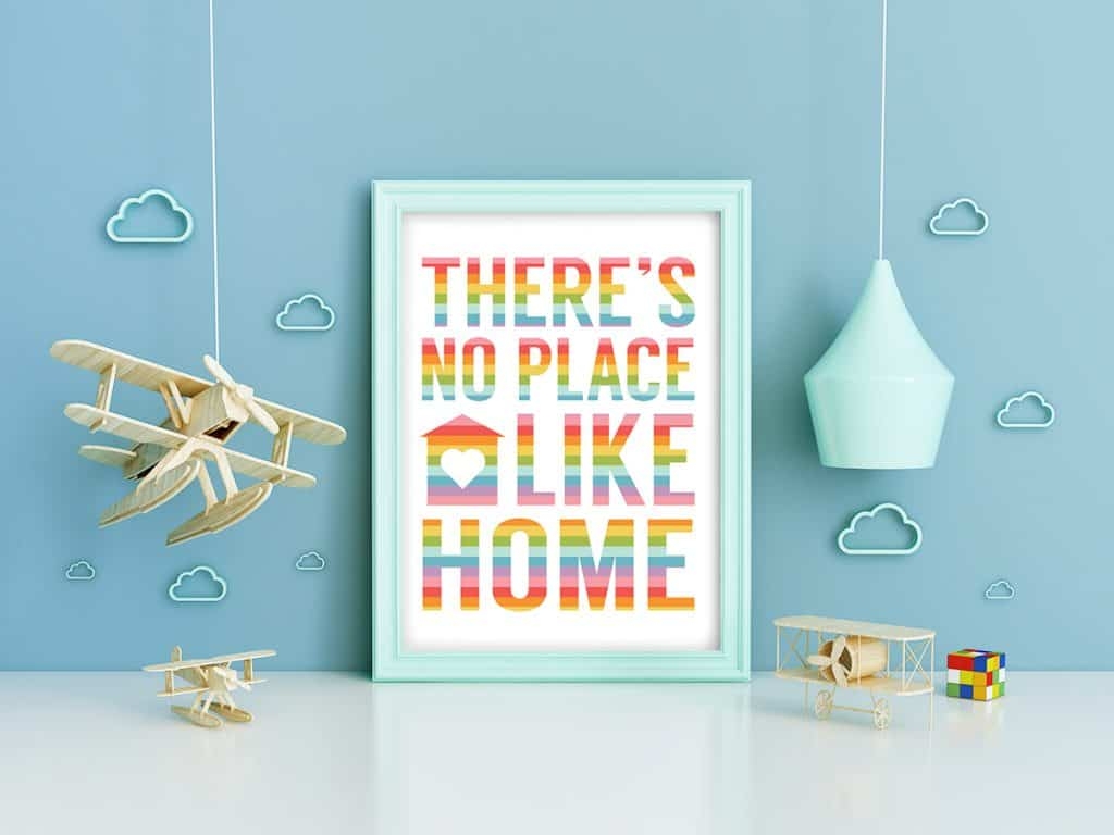 No Place Like Home Rainbow Free Printable Art Tried True Creative