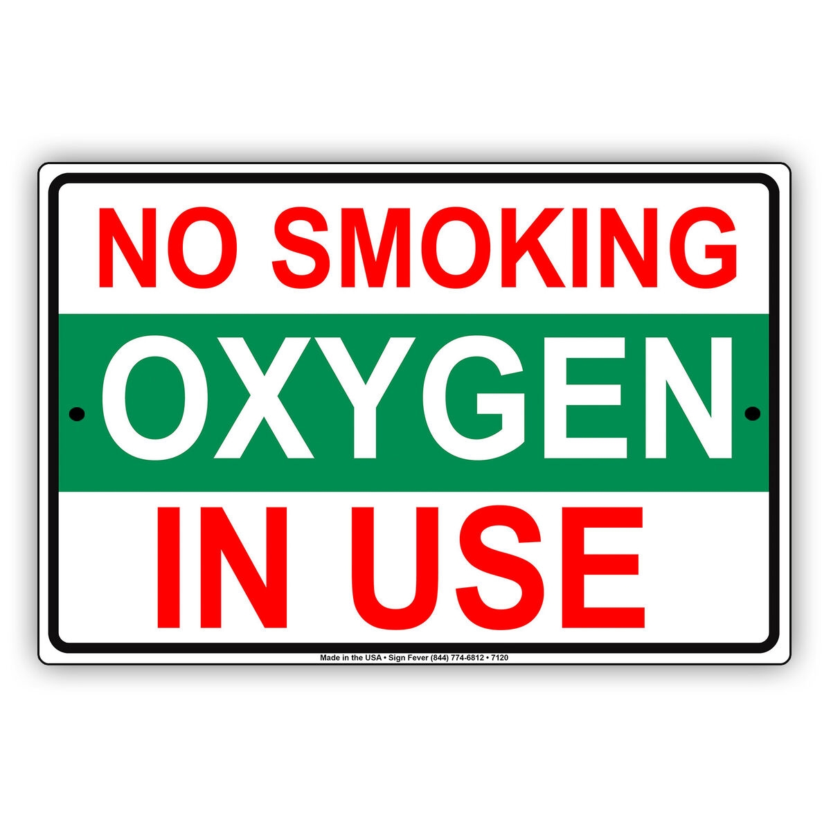No Smoking Oxygen In Use Novelty Aluminum Metal Fancy Caution Sign EBay