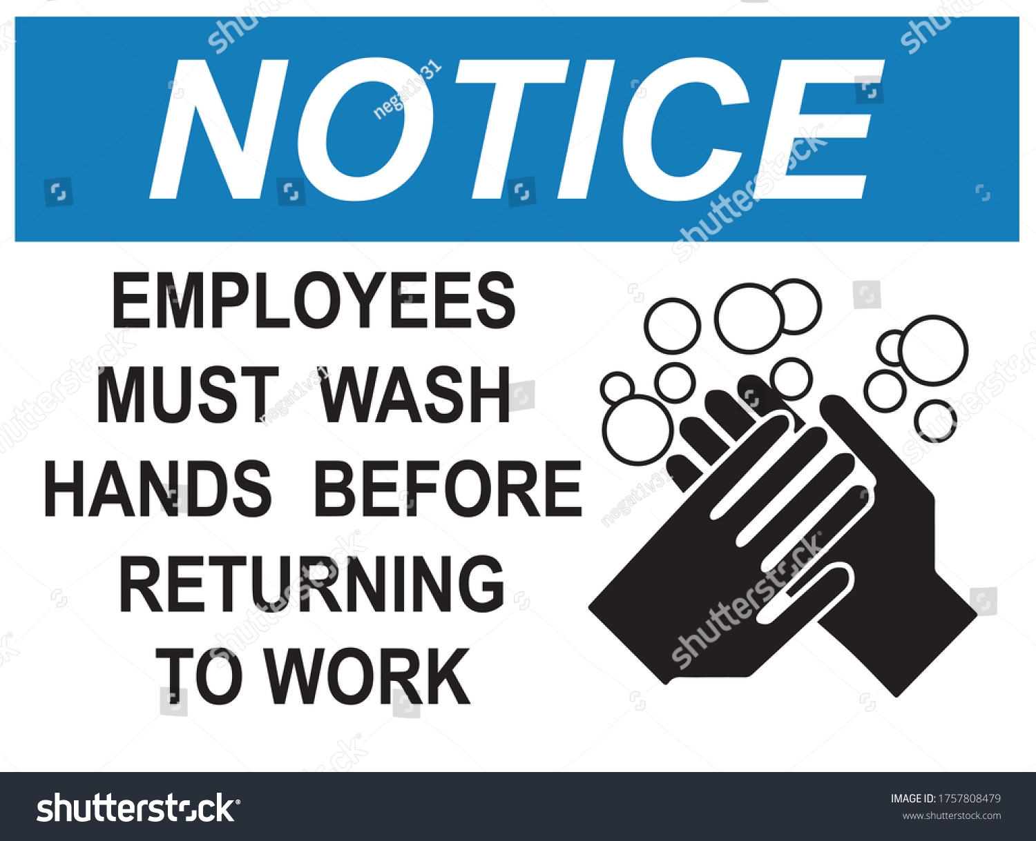 Employees Must Wash Hands Sign Printable