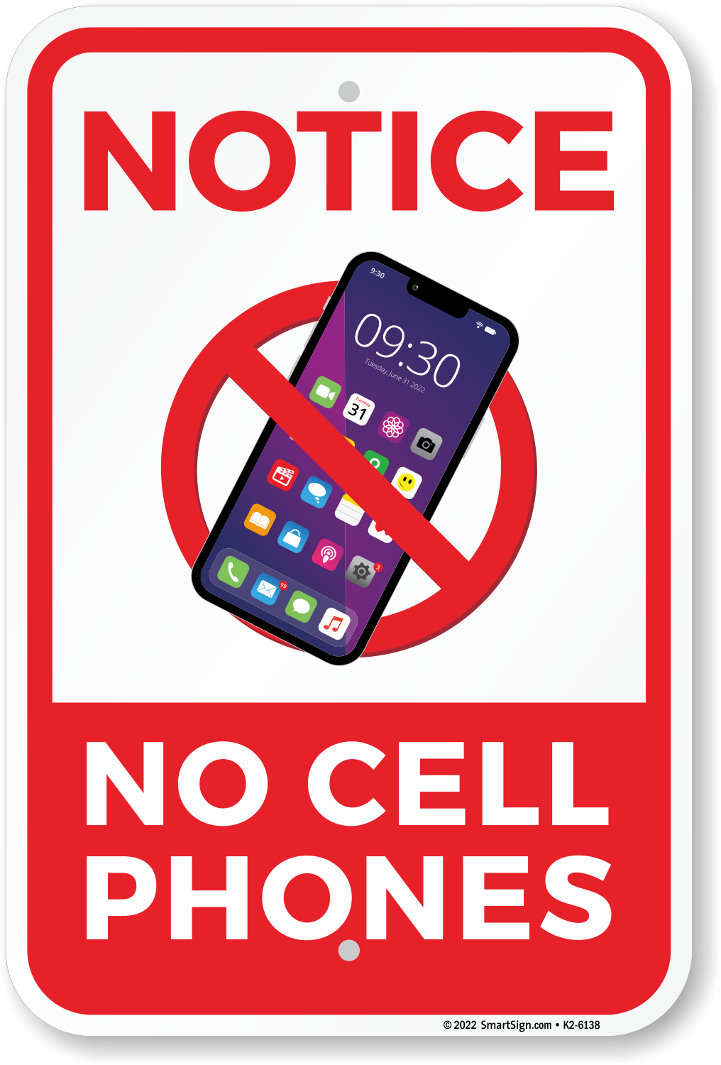No Cell Phone Sign Printable