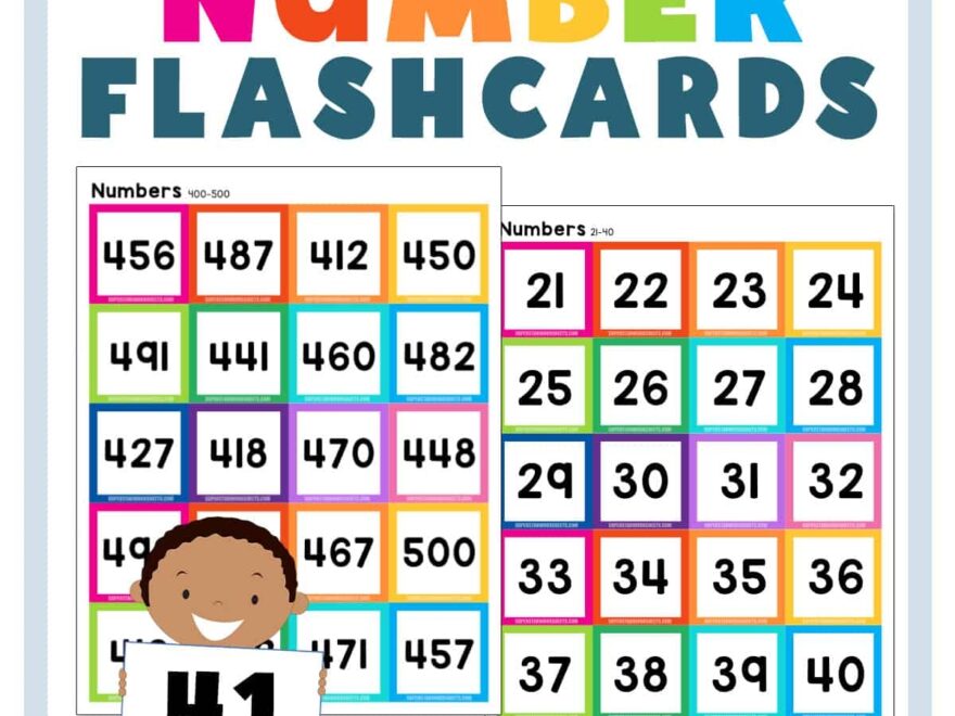Number Flashcards Superstar Worksheets