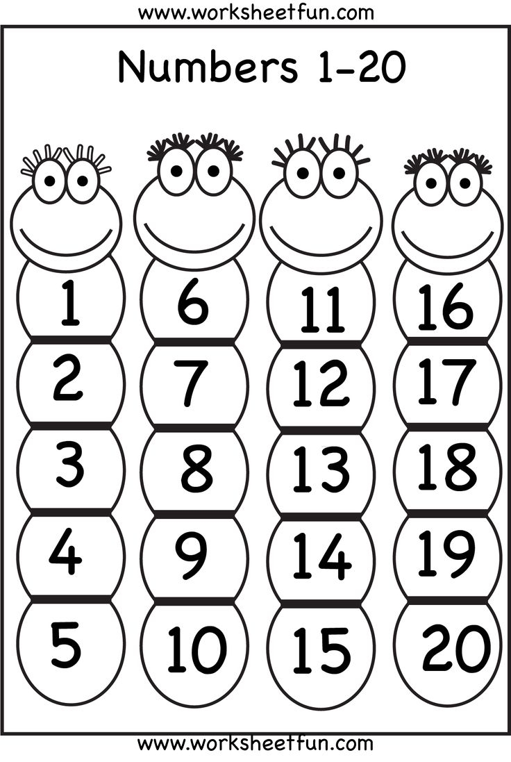 Numbers 1 20 Five Worksheets FREE Printable Worksheets