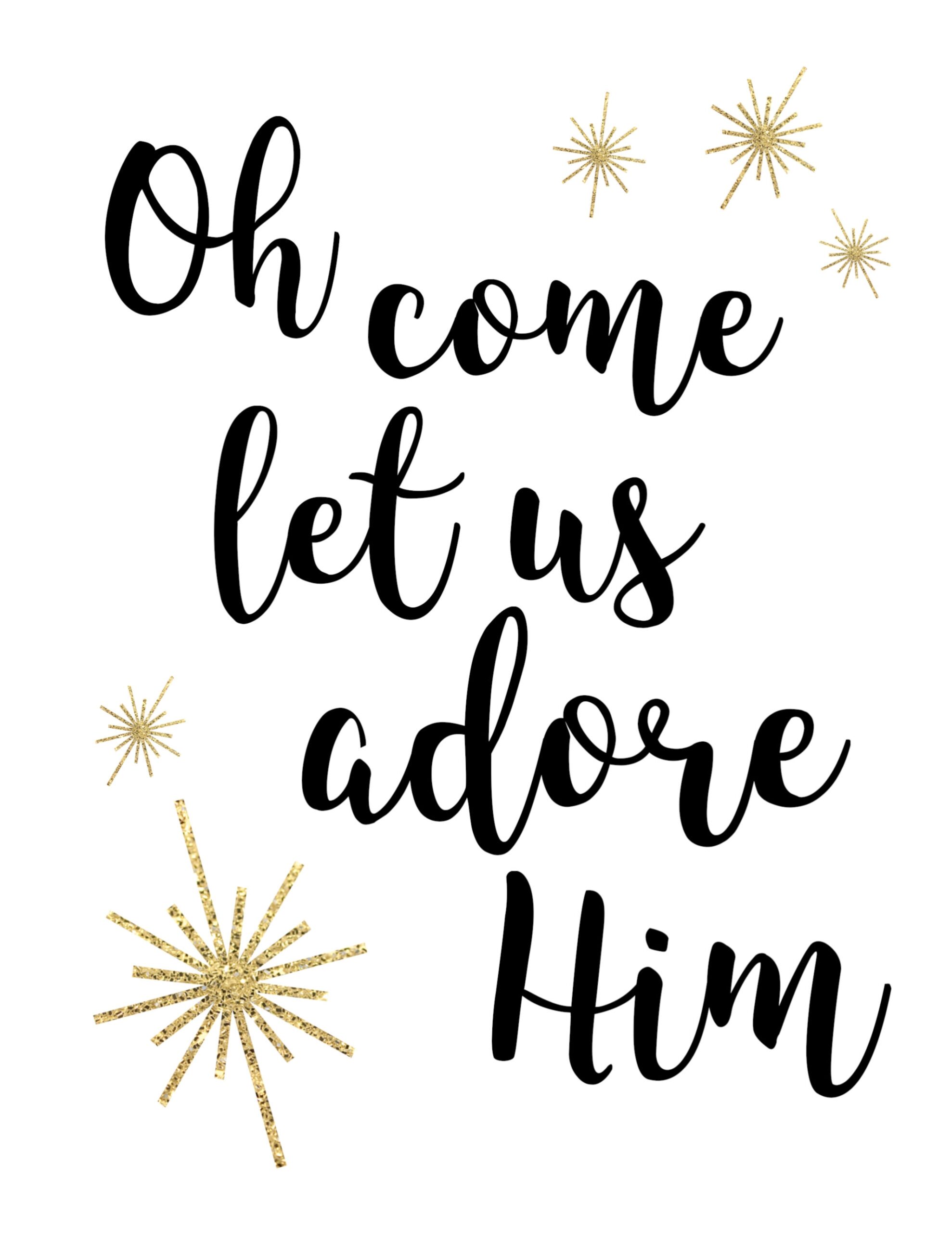 O Come Let Us Adore Him Printable