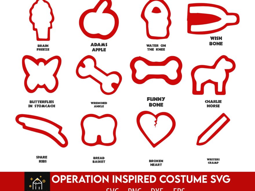 Operation Game Pieces Printable Template Shop On Pinterest
