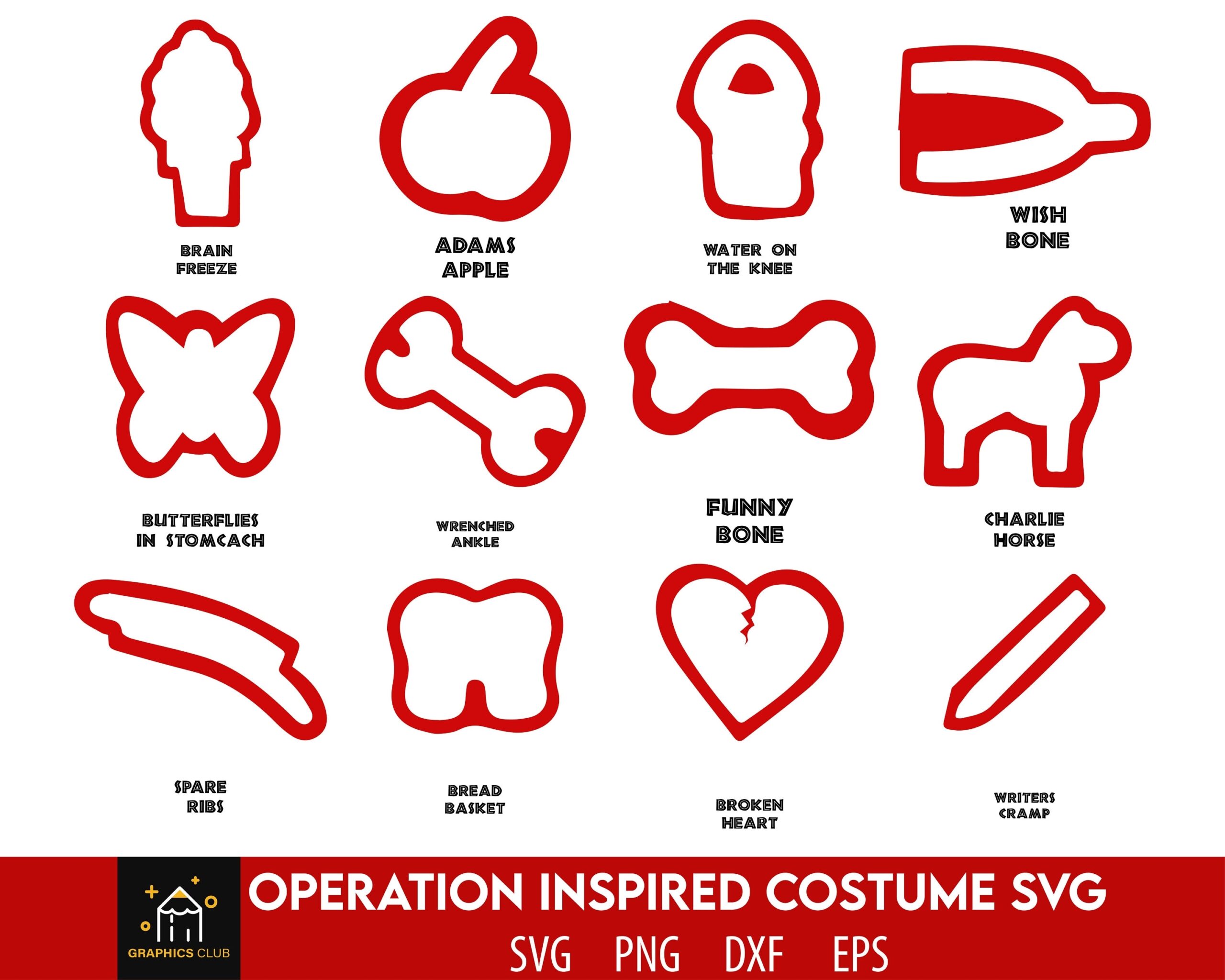Operation Pieces Template Etsy