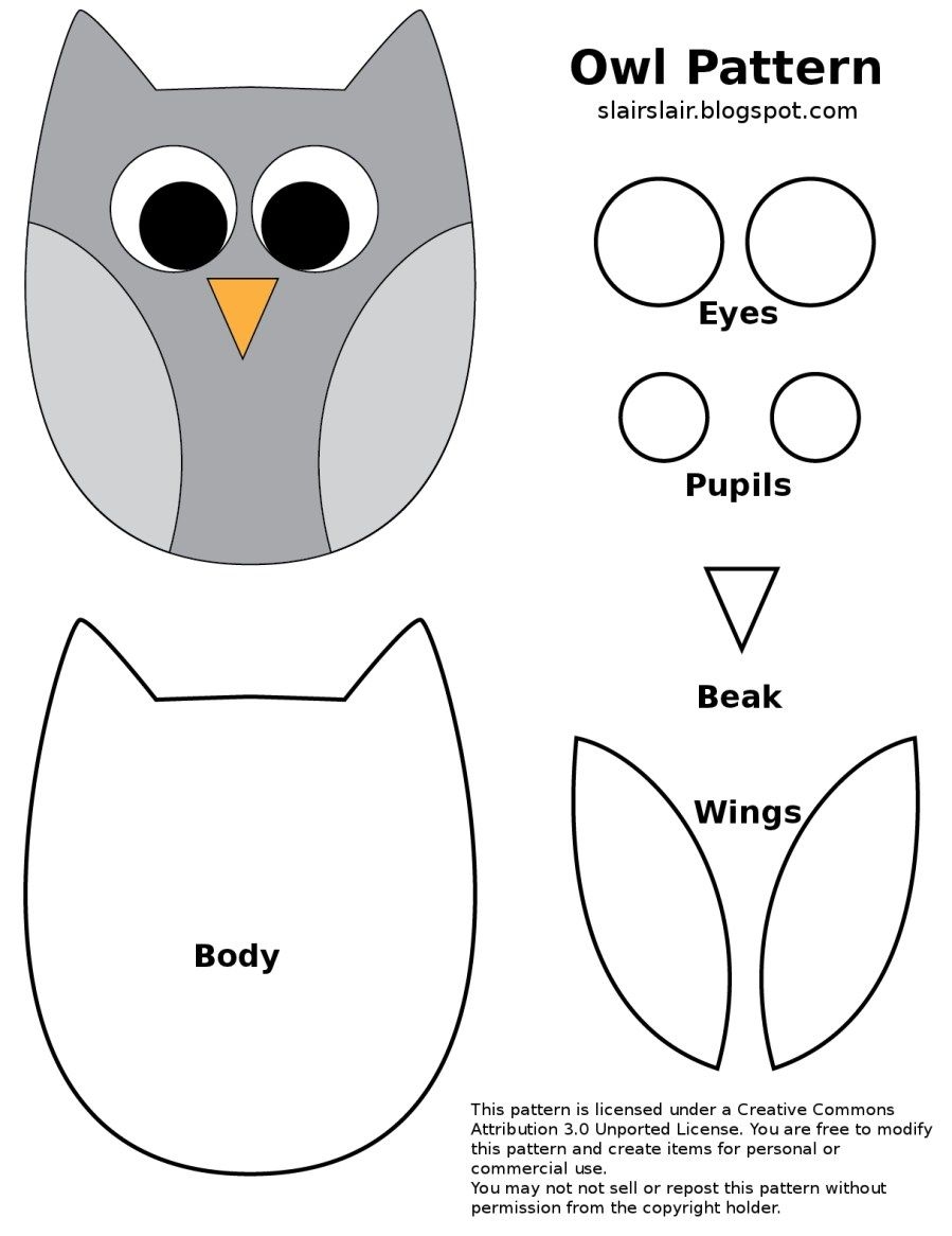 Owl Felt Pattern
