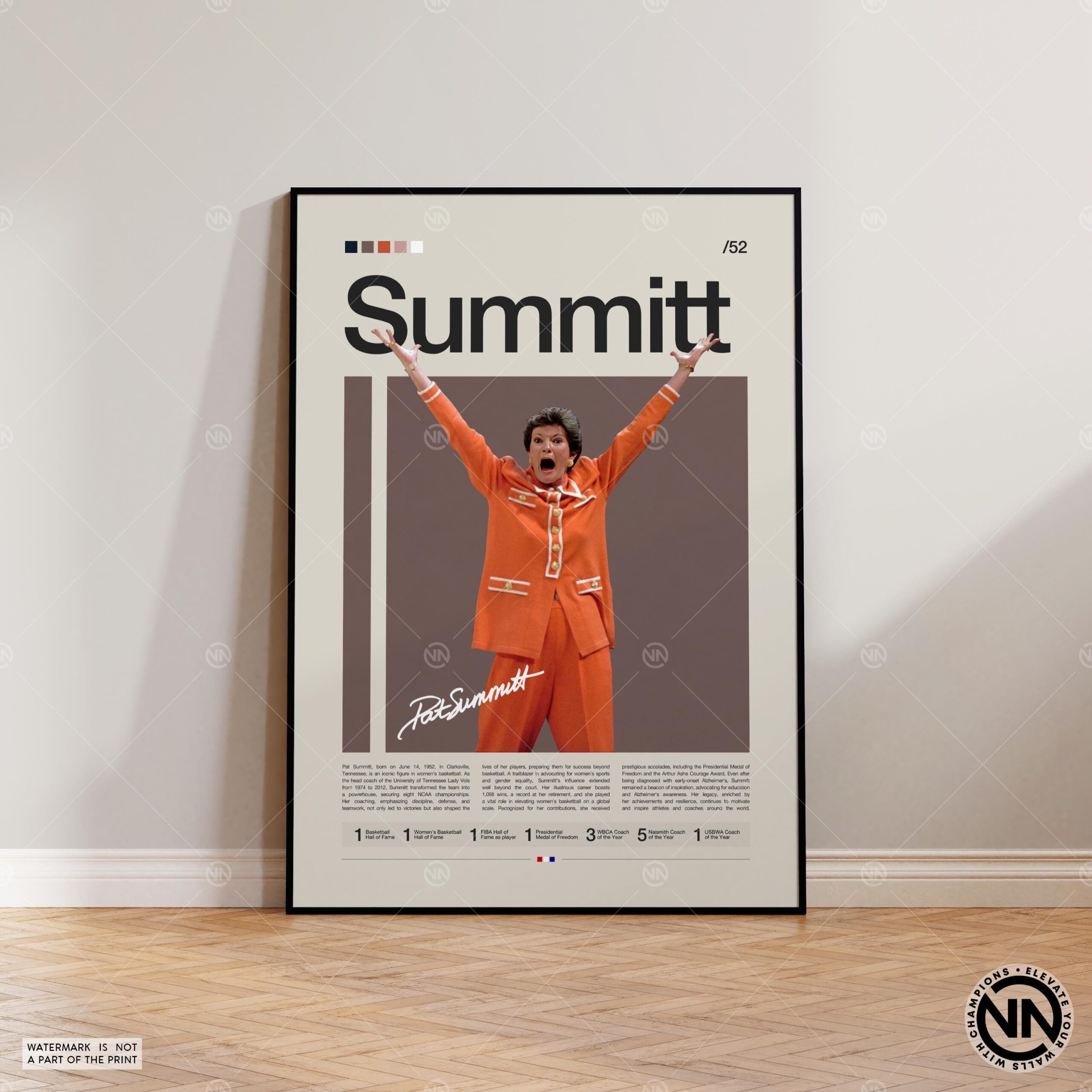 Pat Summitt Poster Etsy
