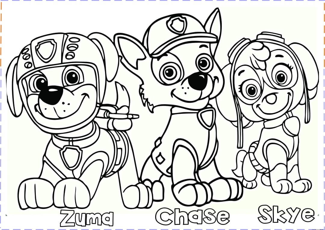 Paw Patrol Coloring Pages Printable Coloring Pages FREE