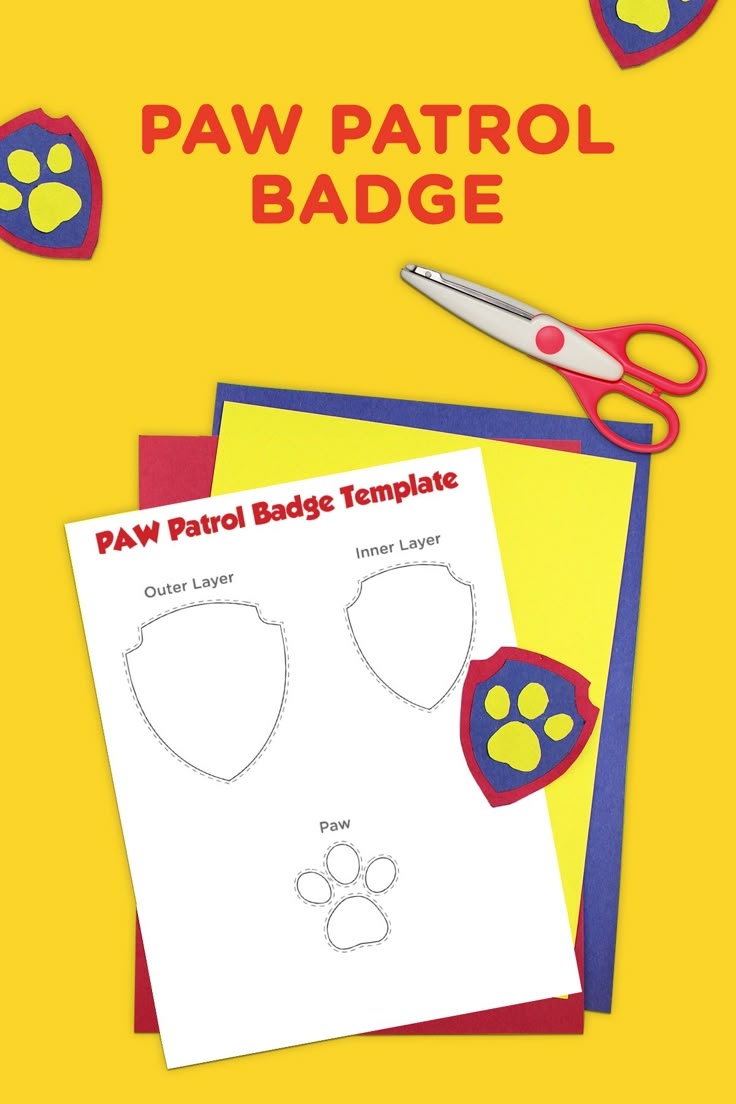 Paw Patrol Badge Template Printable