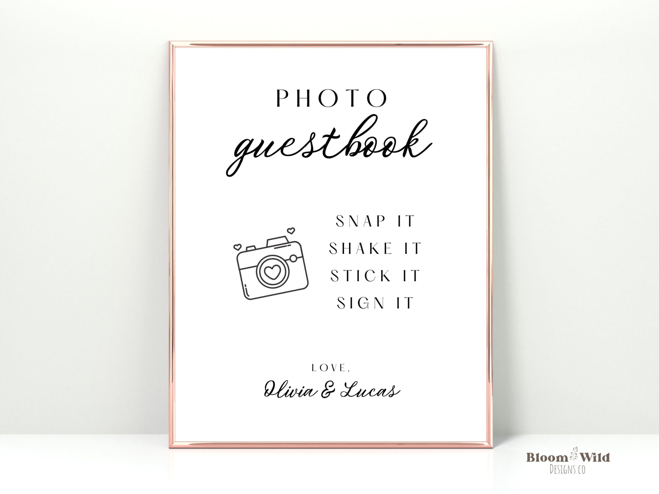 Photo Guestbook Sign Canva Polaroid Wedding Template Sign Canva Template Wedding Sign Snap It Leave A Photo Personalized Guestbook BW10 Etsy Australia