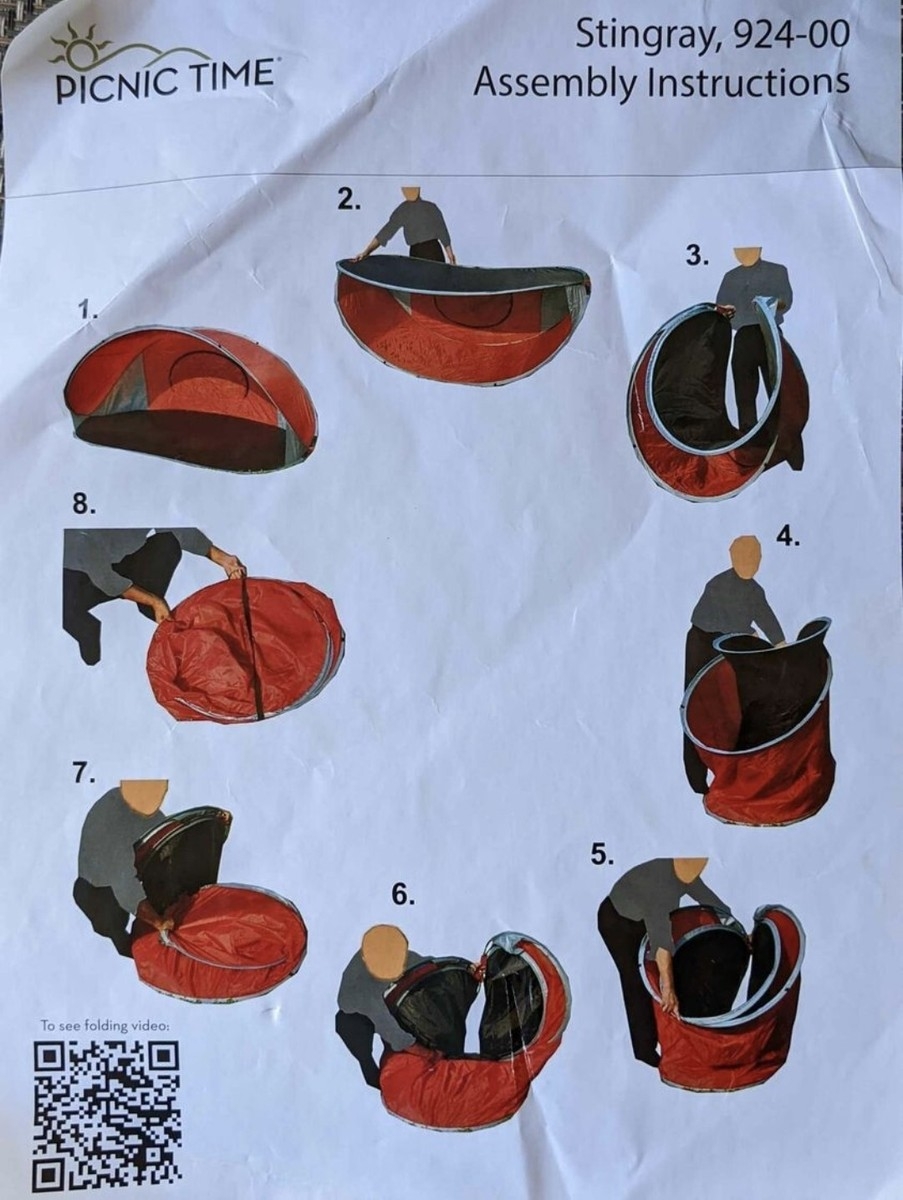 Picnic Time Stingray Model 924 Portable Pop Up Sun Shade Beach Canopy UPF 50 EBay