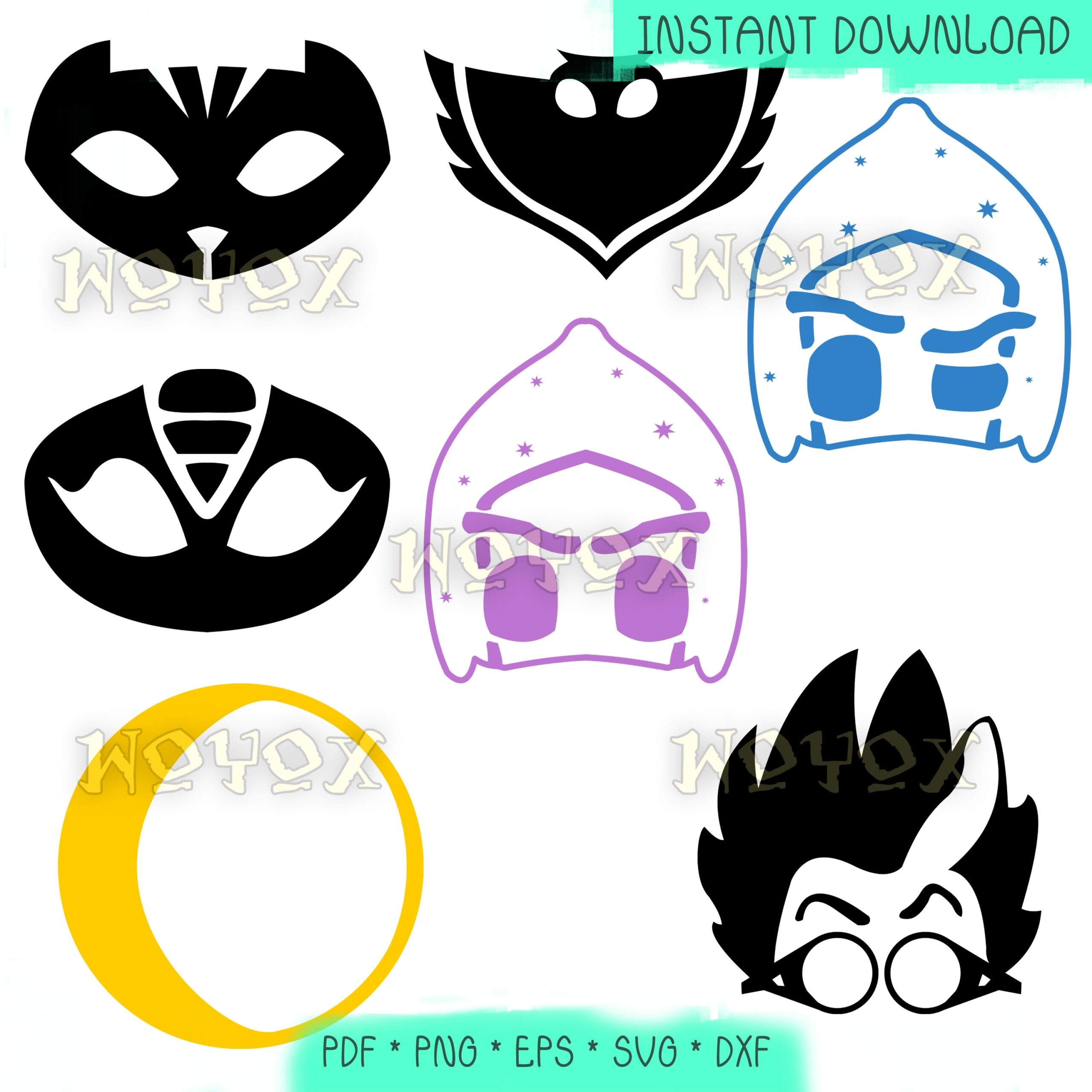 Pj Masks Gecko Print Etsy