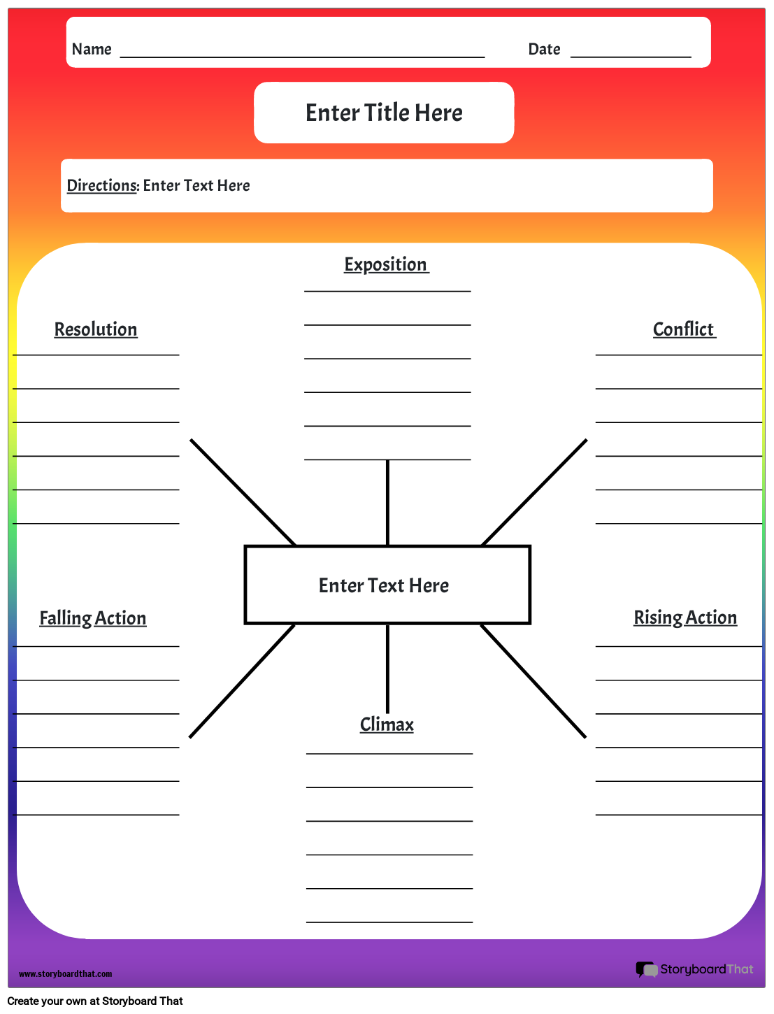 Plot Diagram Free Printable Worksheet