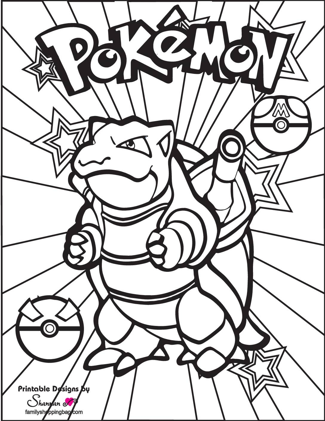 Pokemon Free Printables Coloring Pages