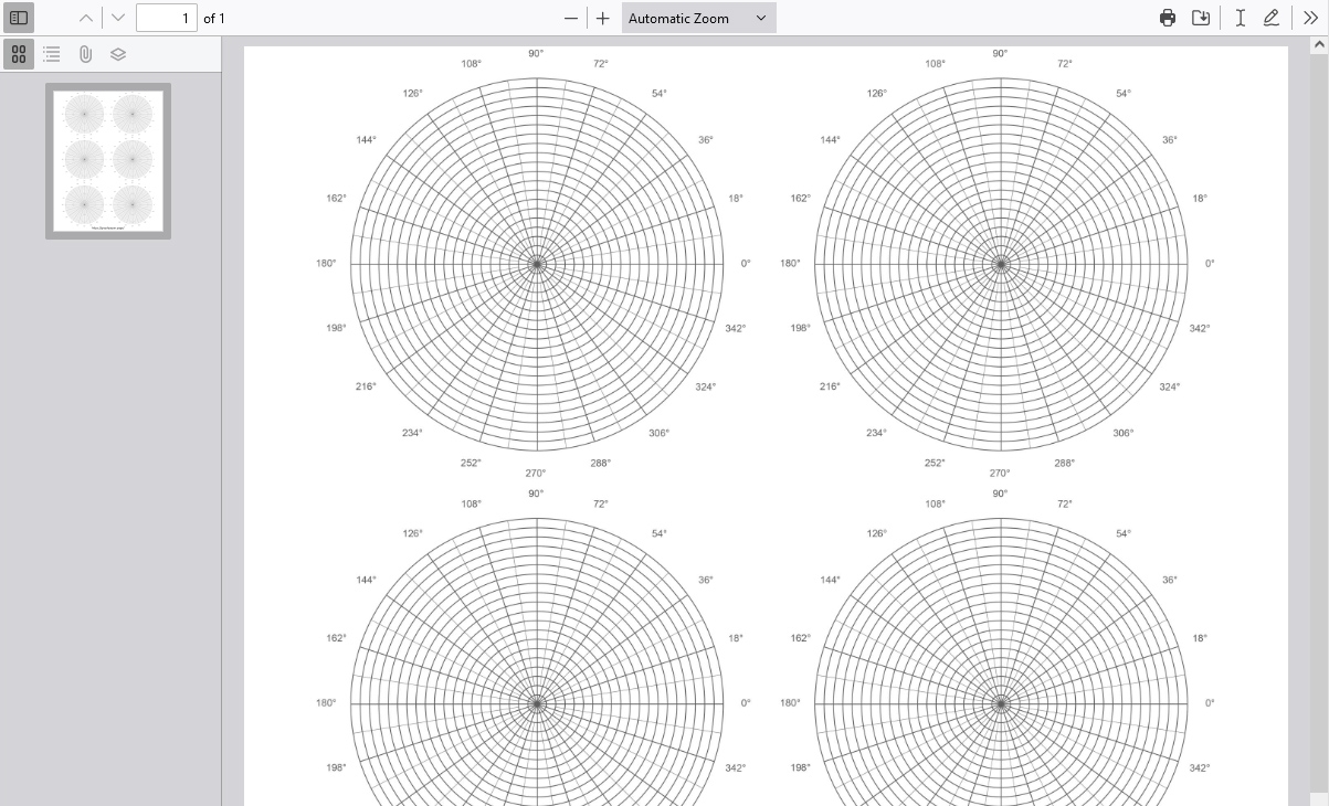 Polar Coordinate Graph Paper Printable