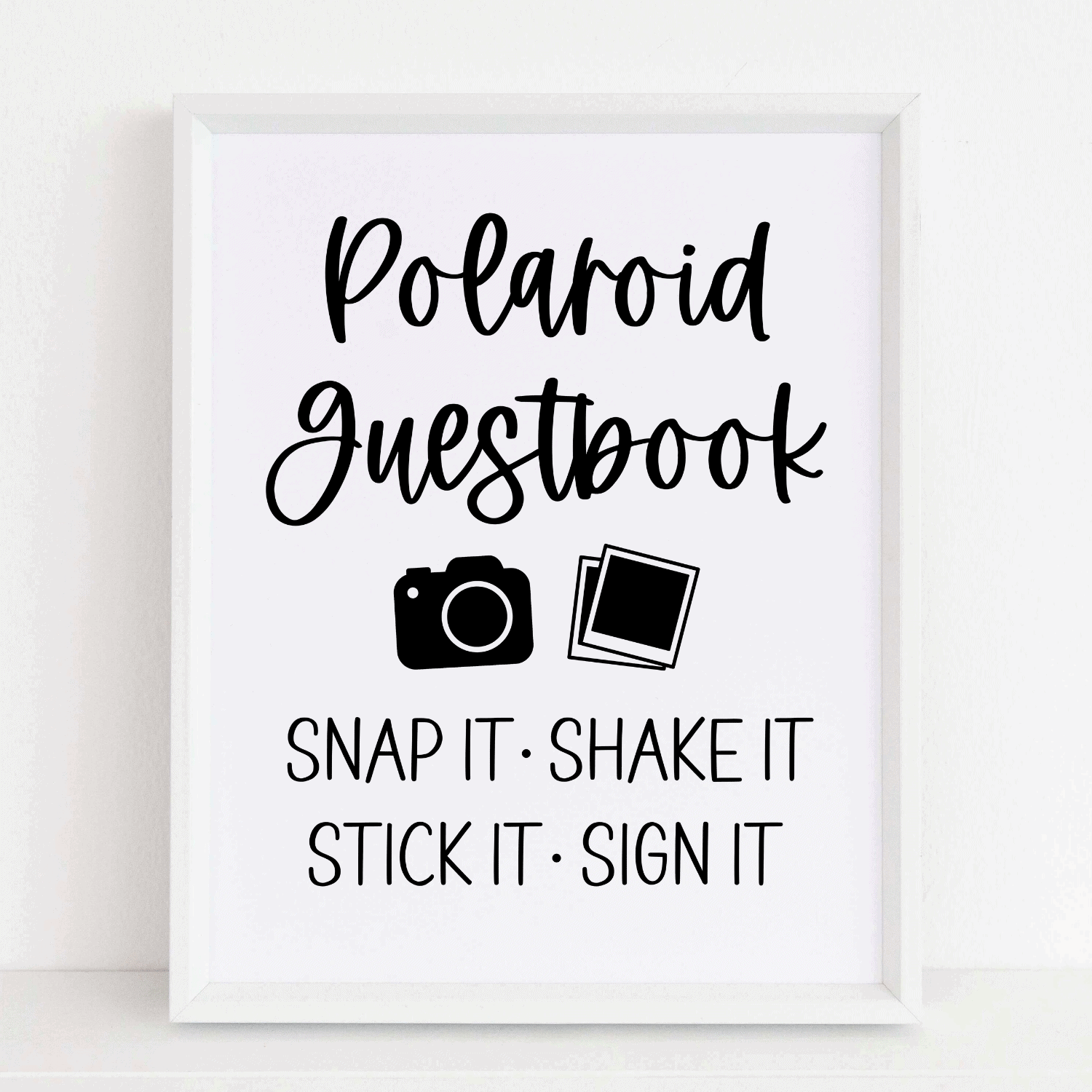 Polaroid Guestbook Sign Classic Modern MOH