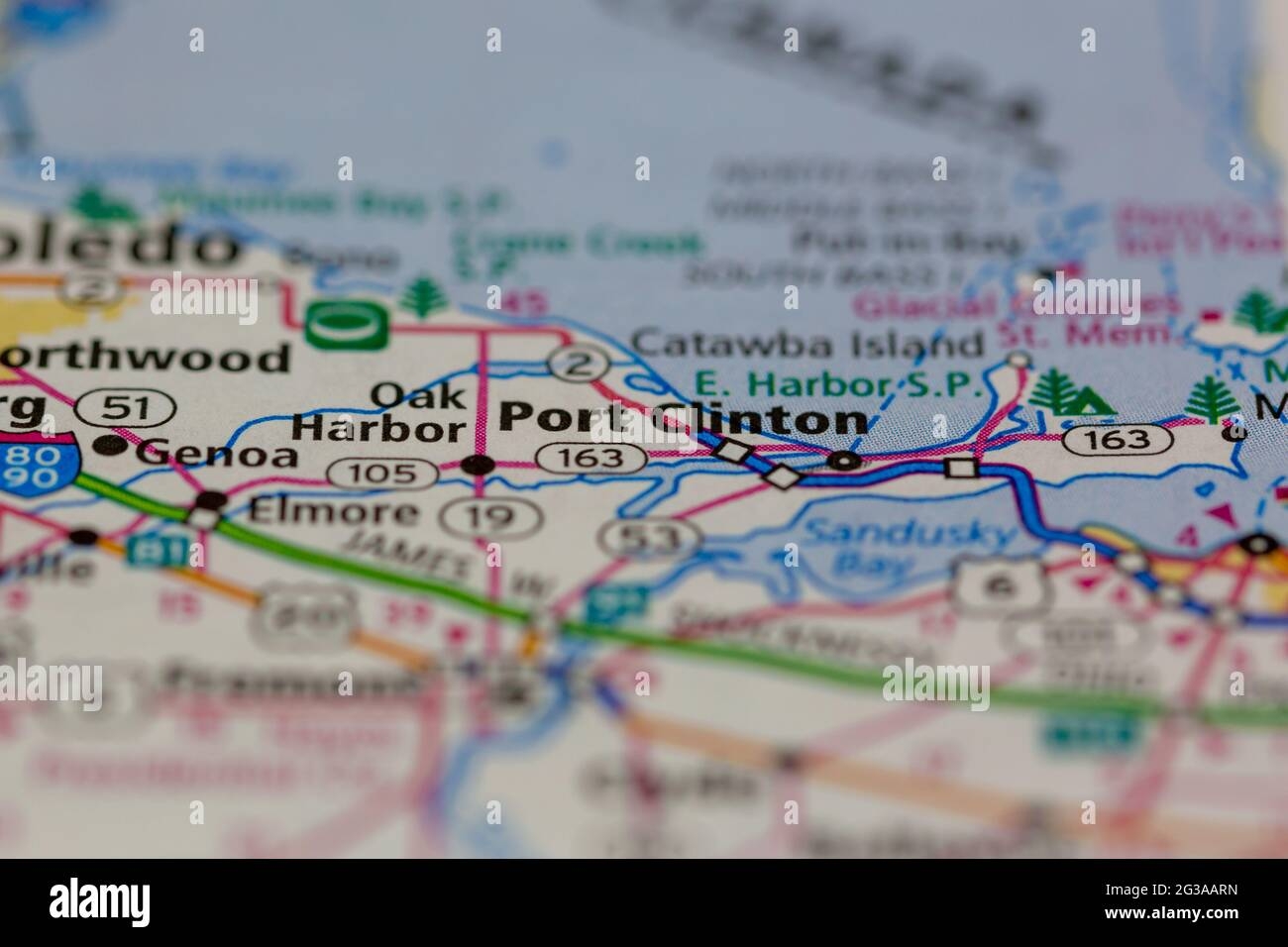 Port Clinton Ohio USA Shown On A Geography Map Or Road Map Stock Photo Alamy