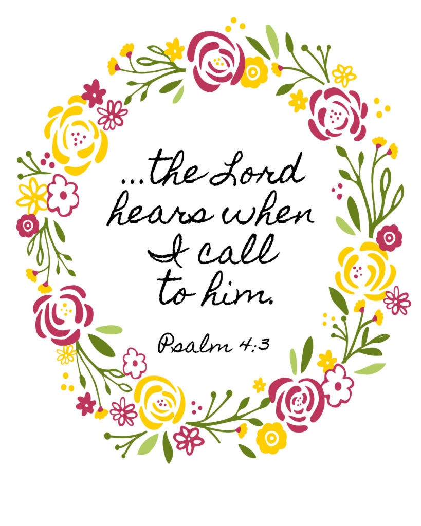 Pretty Bible Verse Printables Psalm 4 White Arrows Home