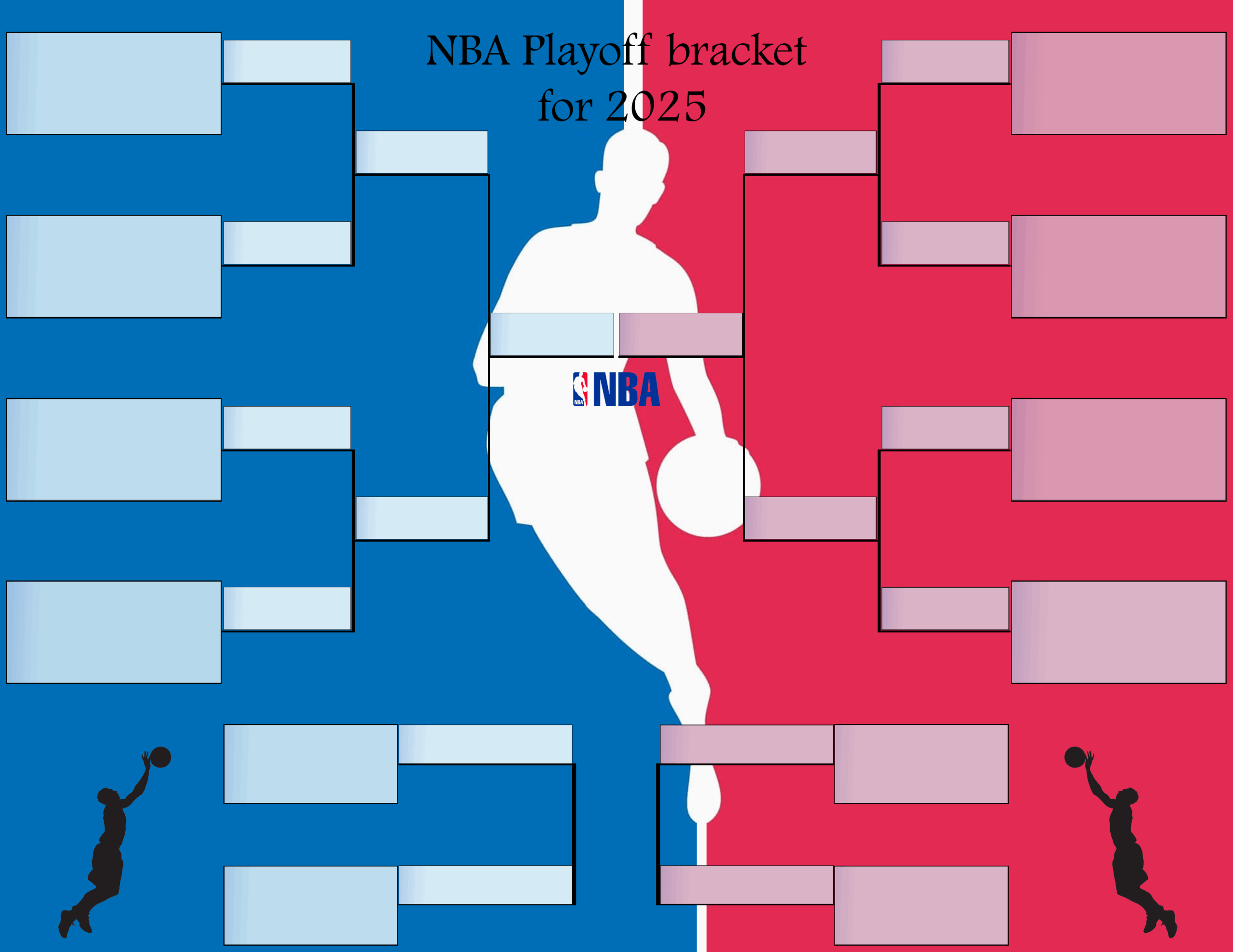 Printable 2025 NBA Playoff Bracket including Play In For The Postseason Schedule Interbasket