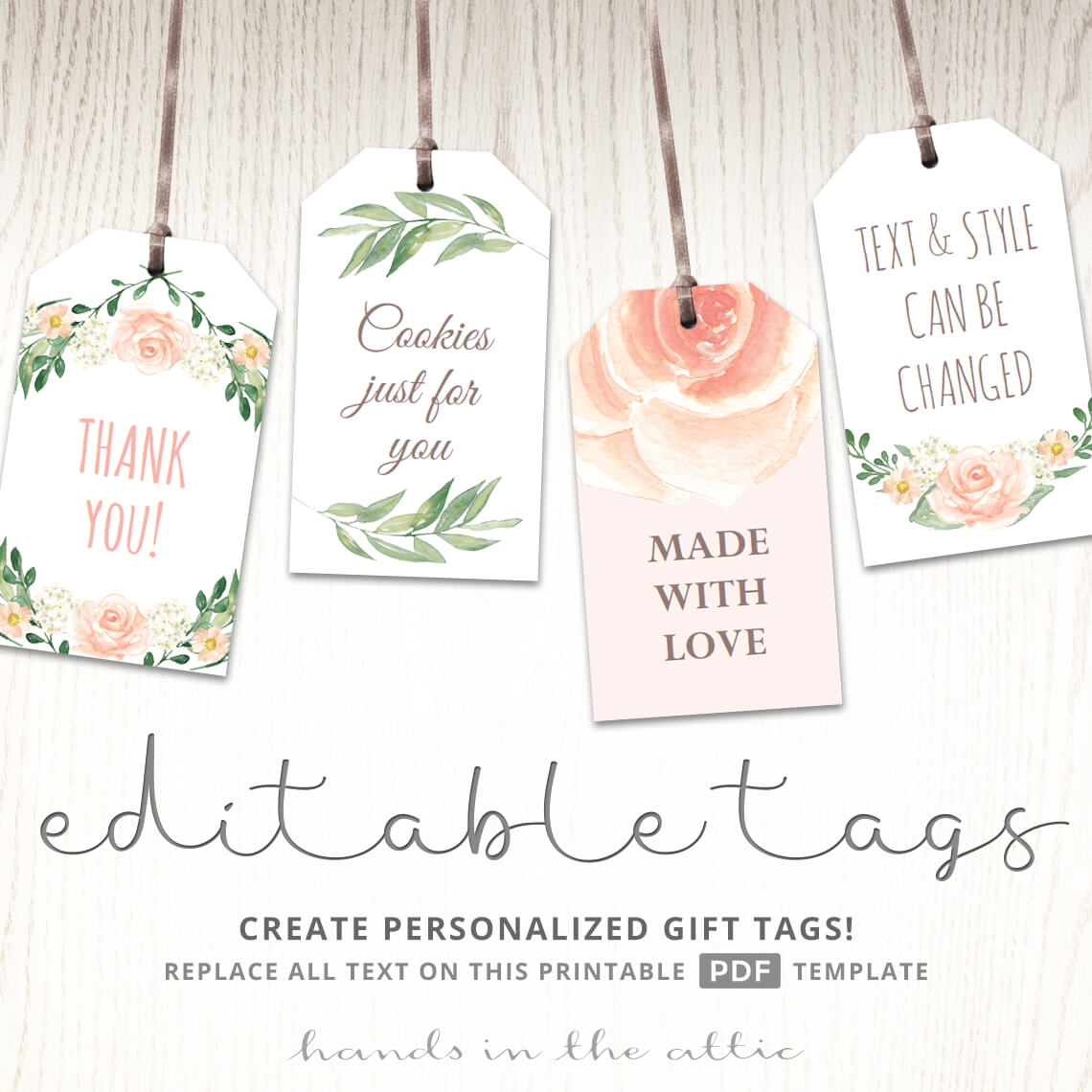 Printable Baby Shower Labels Bridal Shower Favor Tags Hands In The Attic