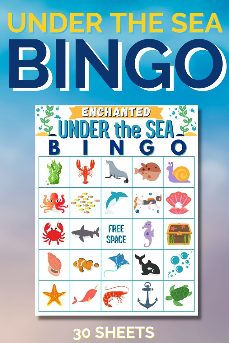 Free Printable Ocean Bingo Cards