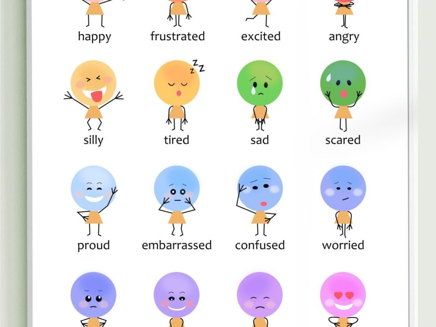 Printable Emotion Chart Poster F r Kinder Und Montessori Vorschule Feelings Art Chart Rainbow Emotion Designs Feelings Chart Kid Printable Etsy de
