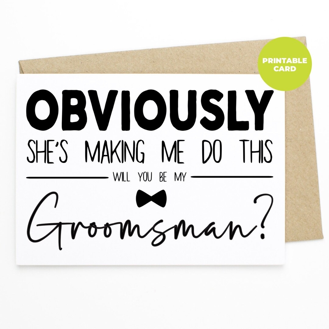 Will You Be My Groomsman Printable
