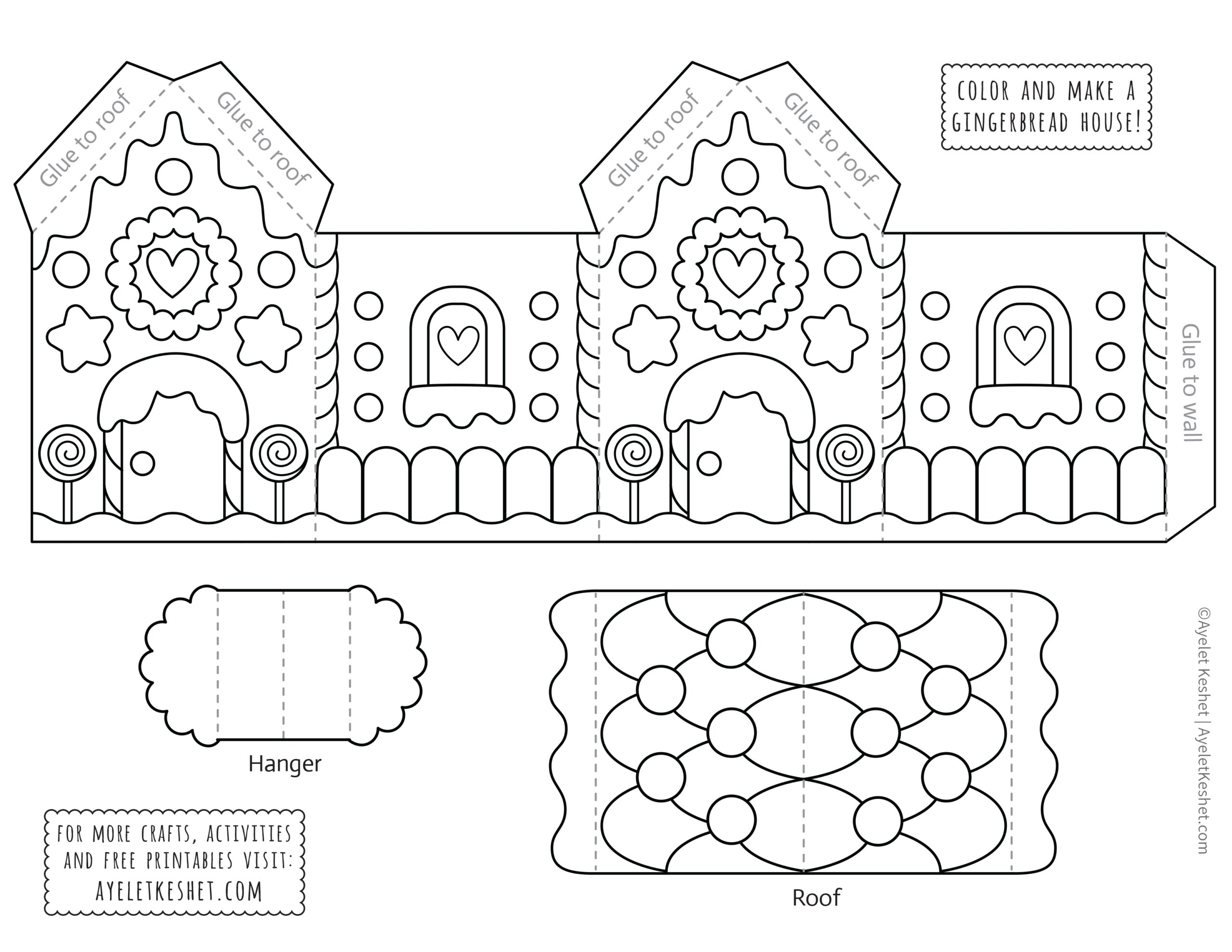 Ginger Bread House Template Printable