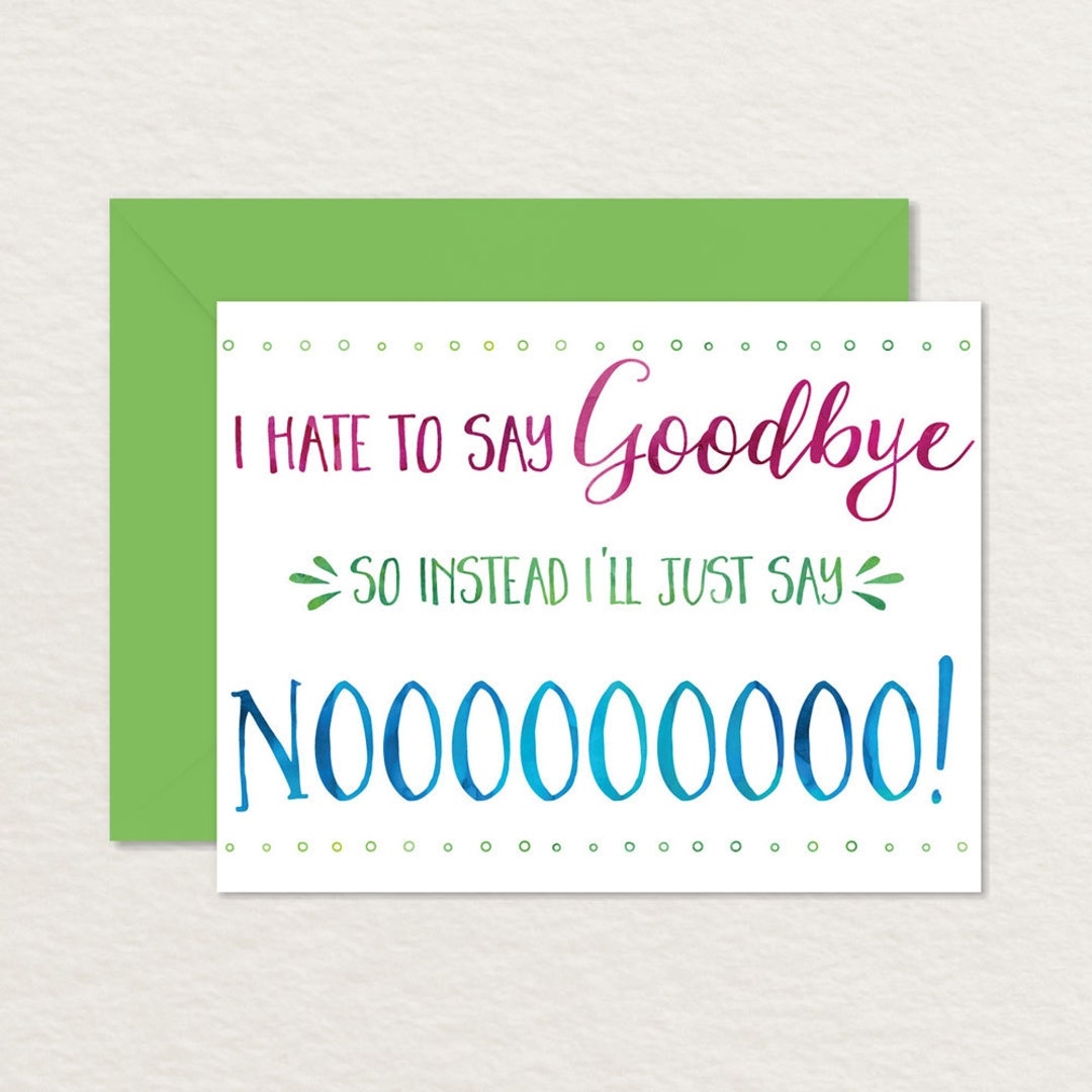 Free Printable Funny Goodbye Cards