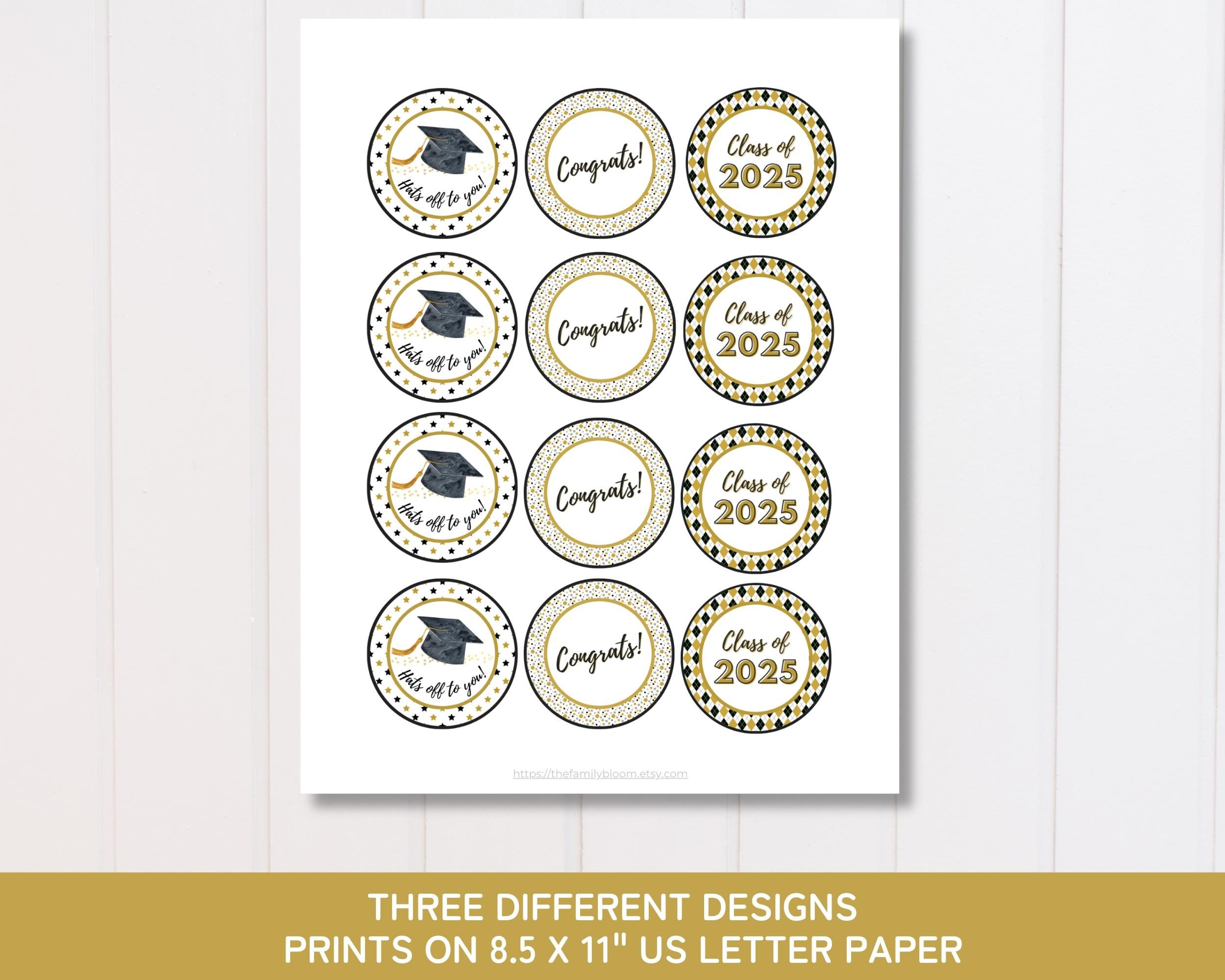 Printable Graduation Cupcake Toppers 2025 Graduation Party Decorations Class Of 2025 Print And Cut Graduation Cupcake Toppers Etsy UK