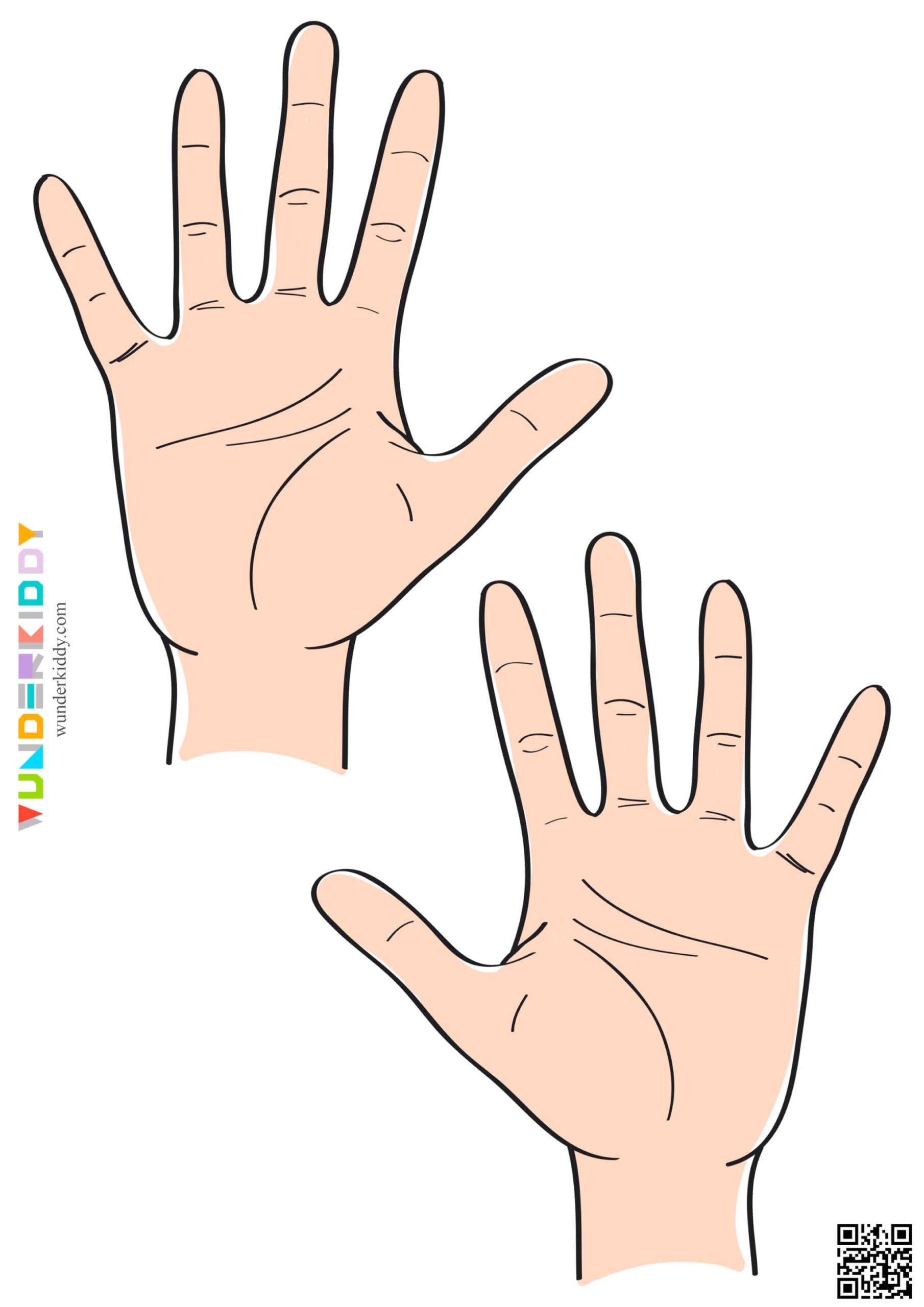 Printable Left And Right Hand Blank Template For Crafts