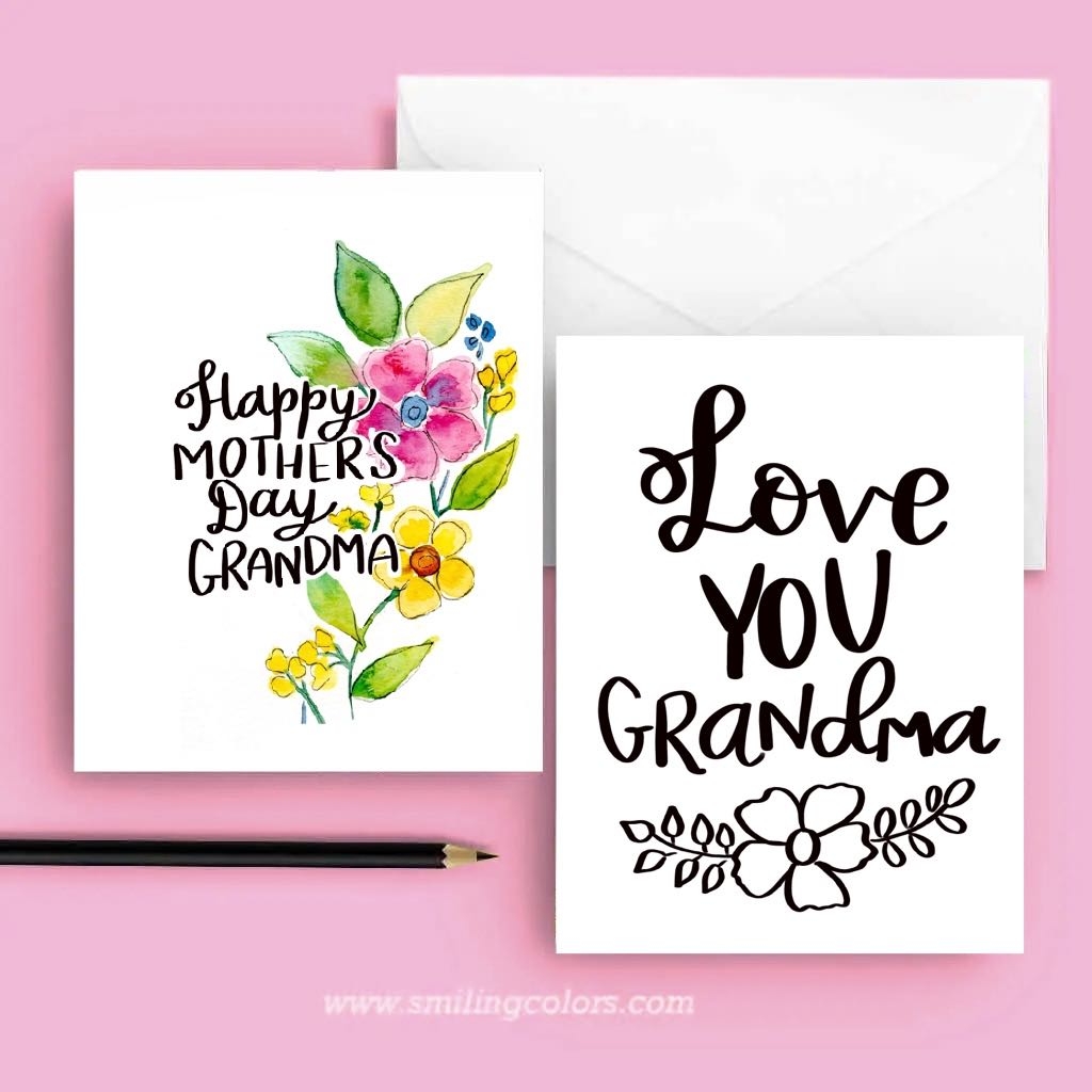 Printable Mothers Day Card To Grandma Free Download Smiling Colors