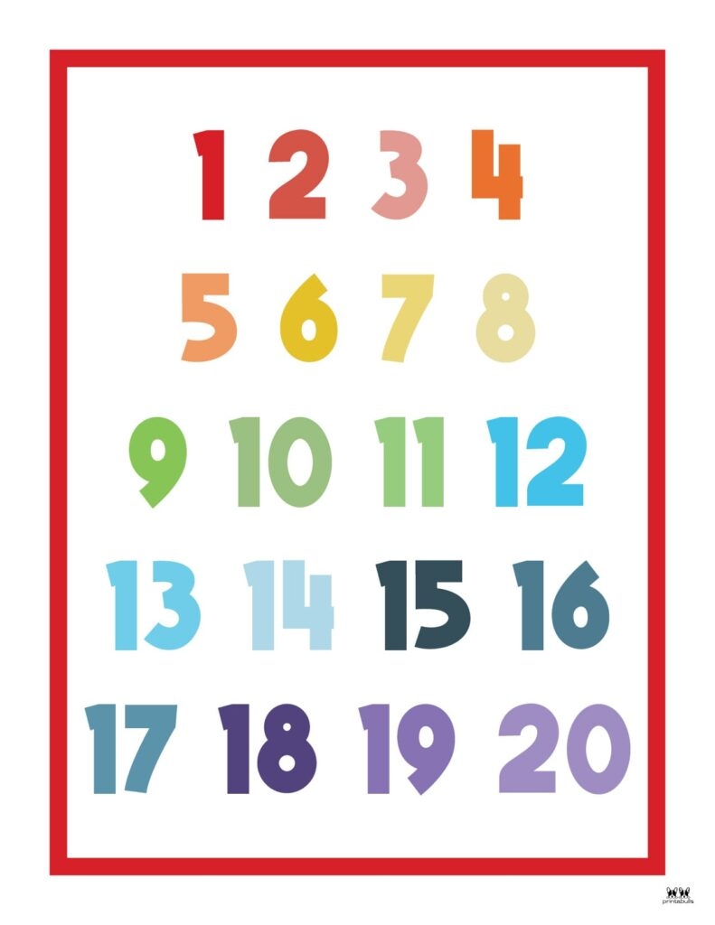 Printable Numbers 58 FREE Printables Printabulls