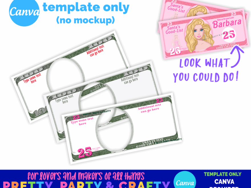 Printable Play Money Template Make Your Own In Canva Pretty Party Crafty