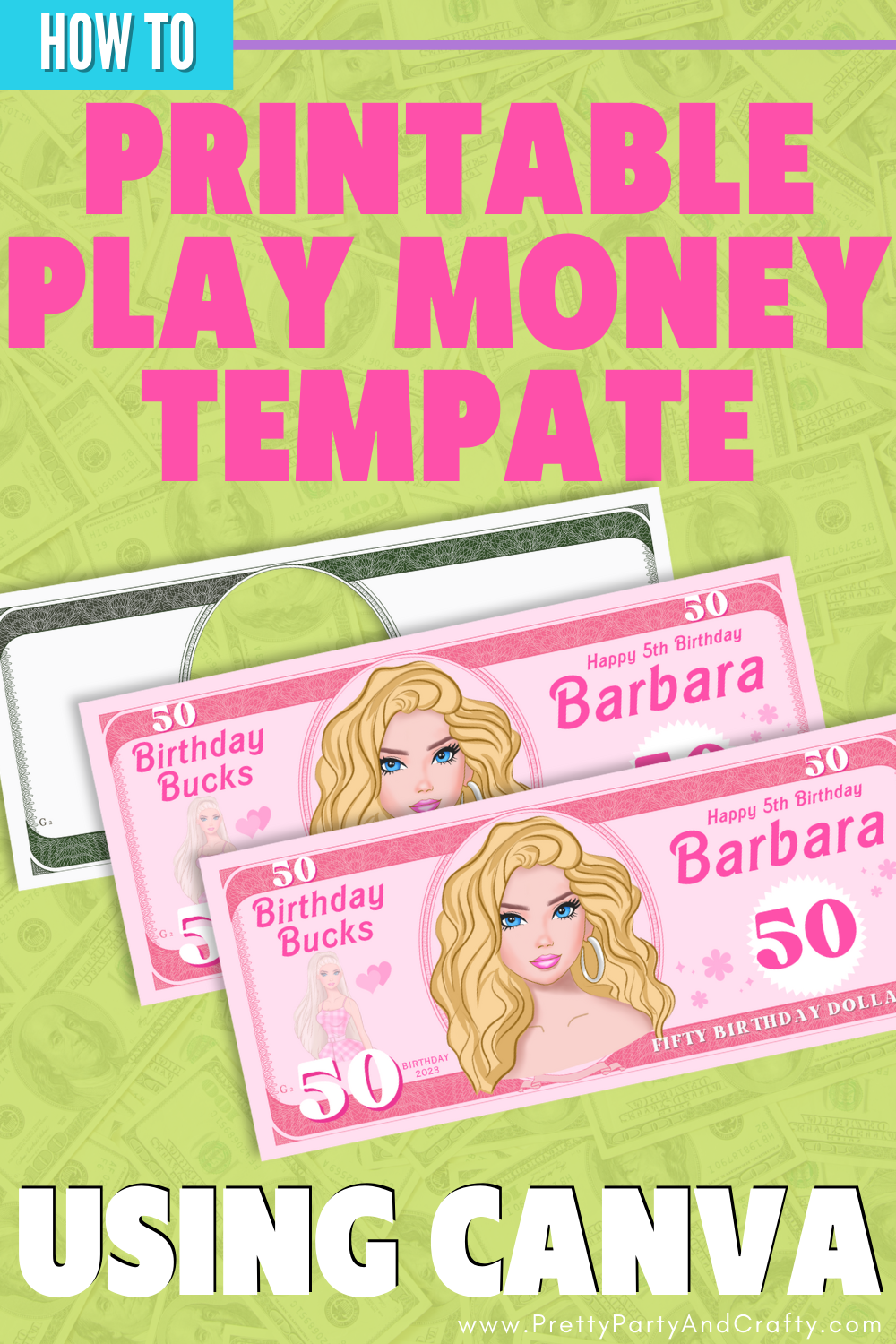 Printable Play Money Template Make Your Own In Canva Pretty Worksheets Library