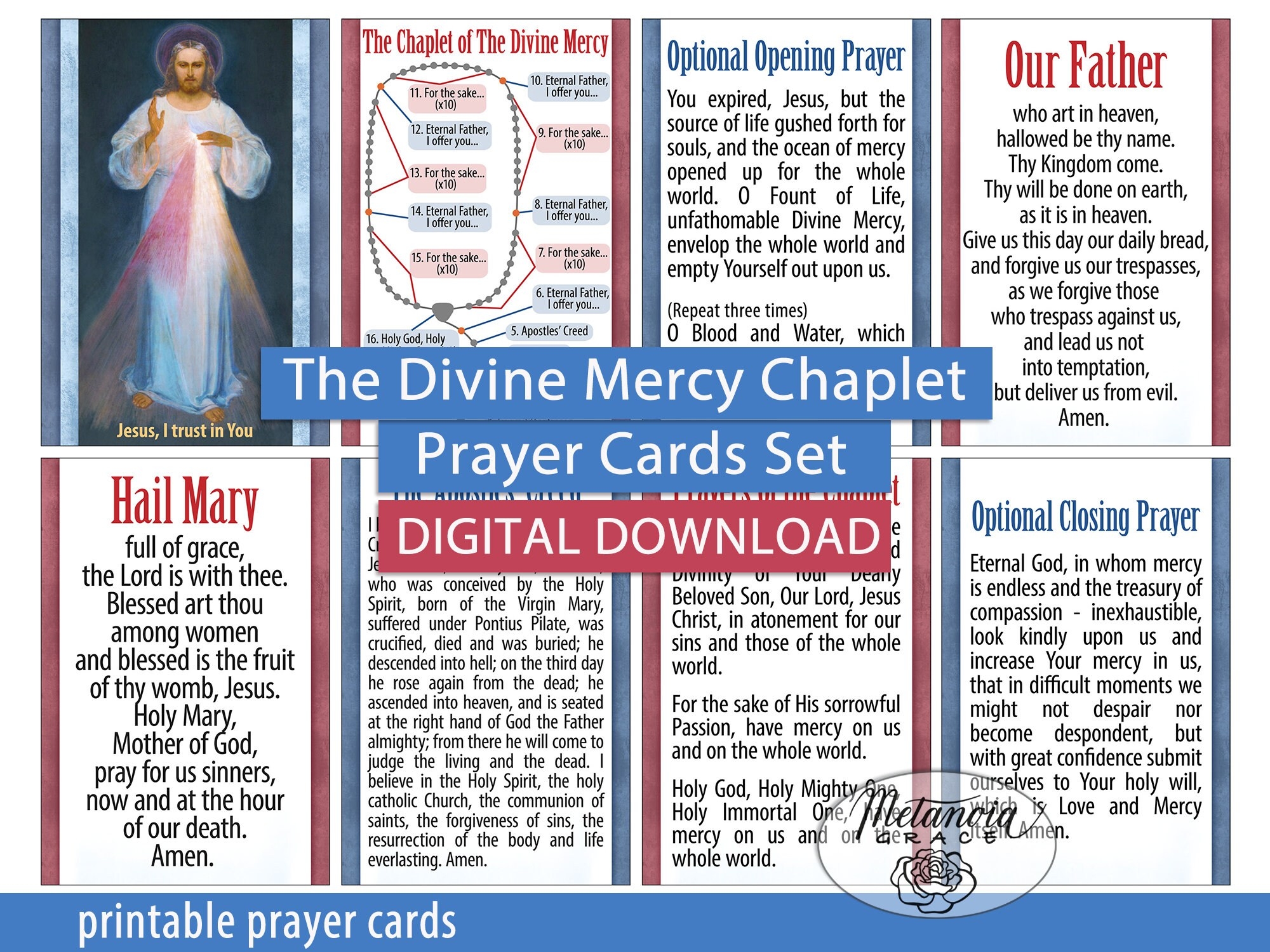 Printable Prayer Cards Bundle Rosary Prayer Cards Divine Mercy Chaplet Prayer Cards Catholic Prayer Cards Bundle Digital Download Etsy Denmark