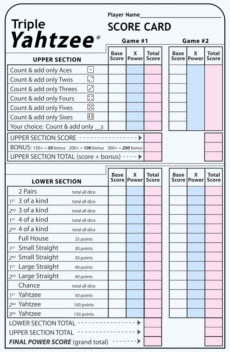 Printable Sheet Yahtzee Score Card Yahtzee Score Sheets Yahtzee Yahtzee Score Card
