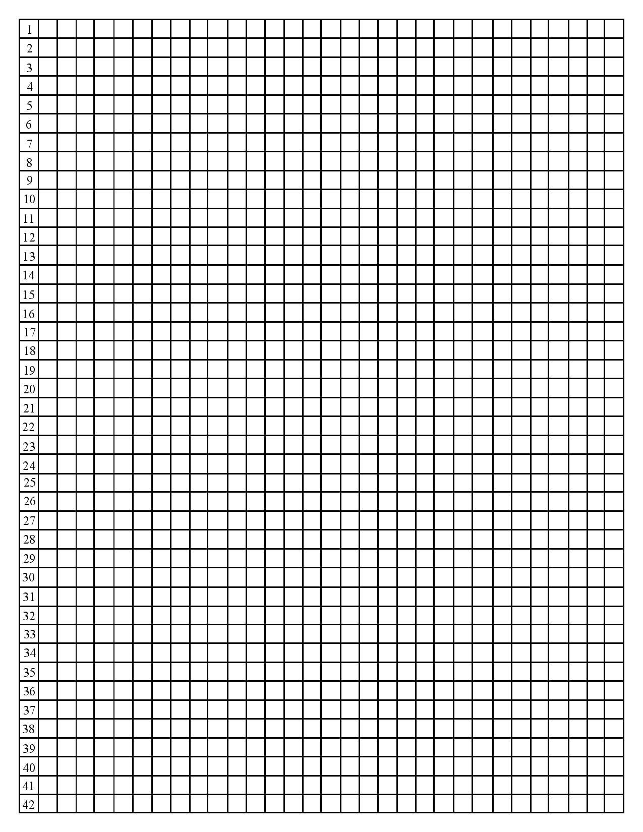 Printable 1/4 Inch Graph Paper