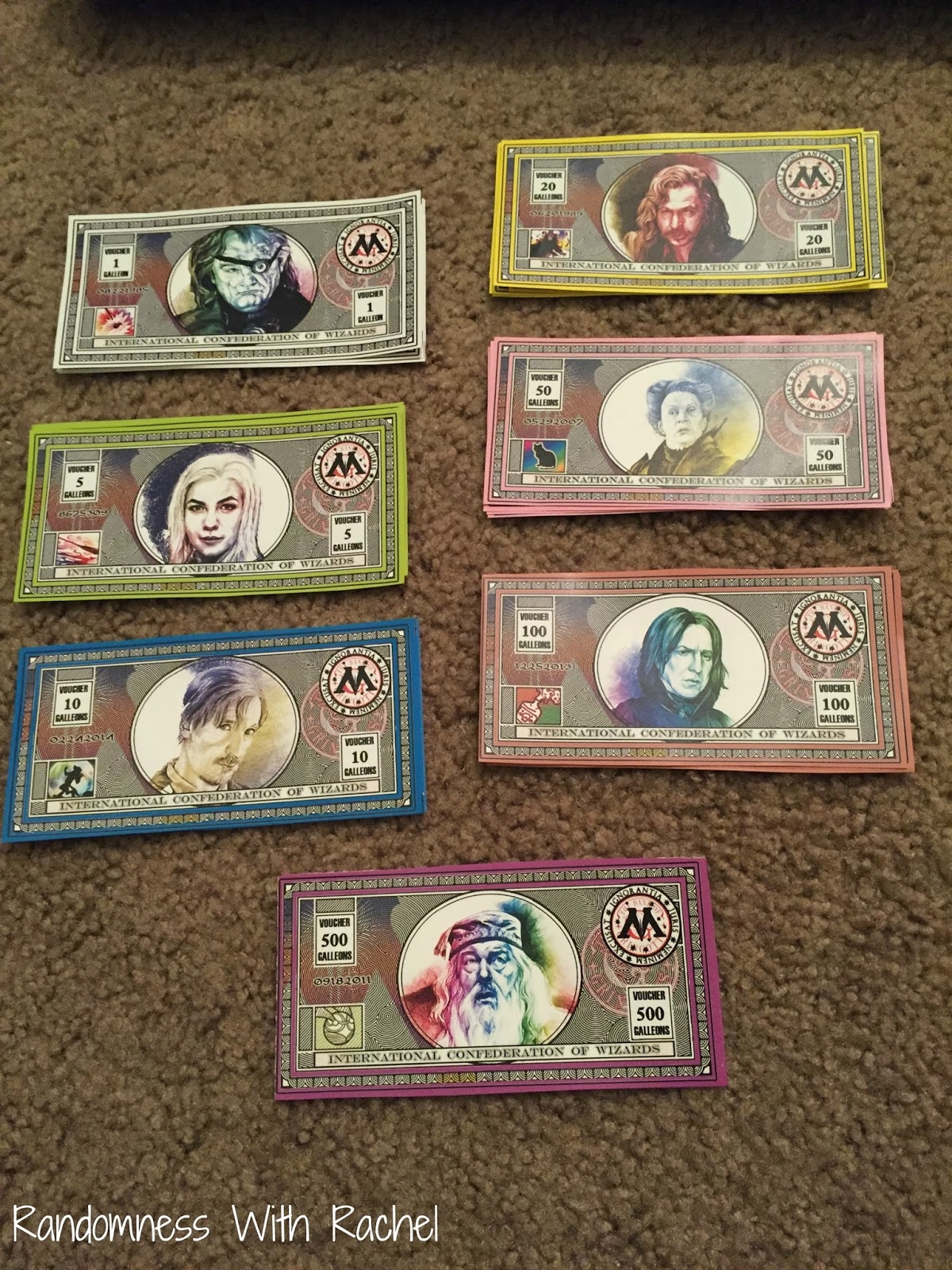 Harry Potter Monopoly Money Printable