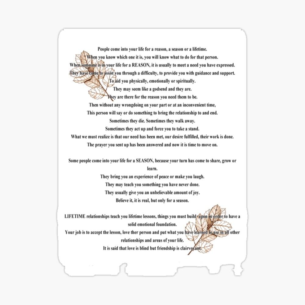 Reason Season Or Lifetime Sticker For Sale By GretaM Redbubble