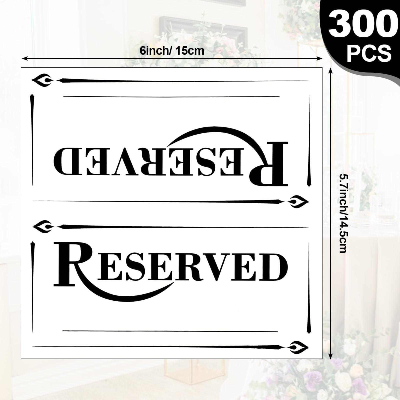 Resurhang Pack Of 300 Paper Table Signs With Name Line Reserved Seating Signs Bulk White Double Sided Signs For Reserving Seats Places Restaurant Wedding Reception Church Board Business Meeting Amazon de Stationery