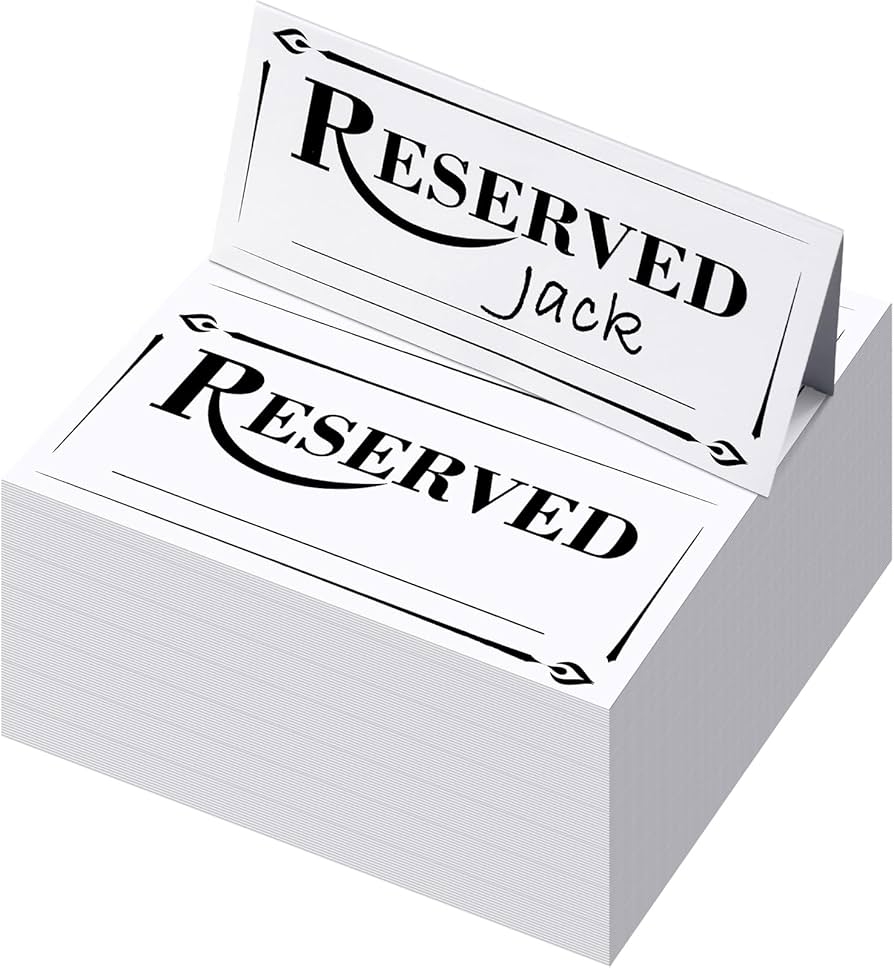 Free Printable Reserved Signs For Tables