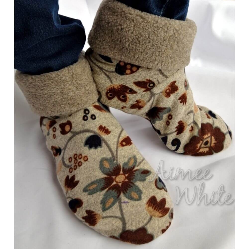 Polar Fleece Toddler Slipper Printable Pattern