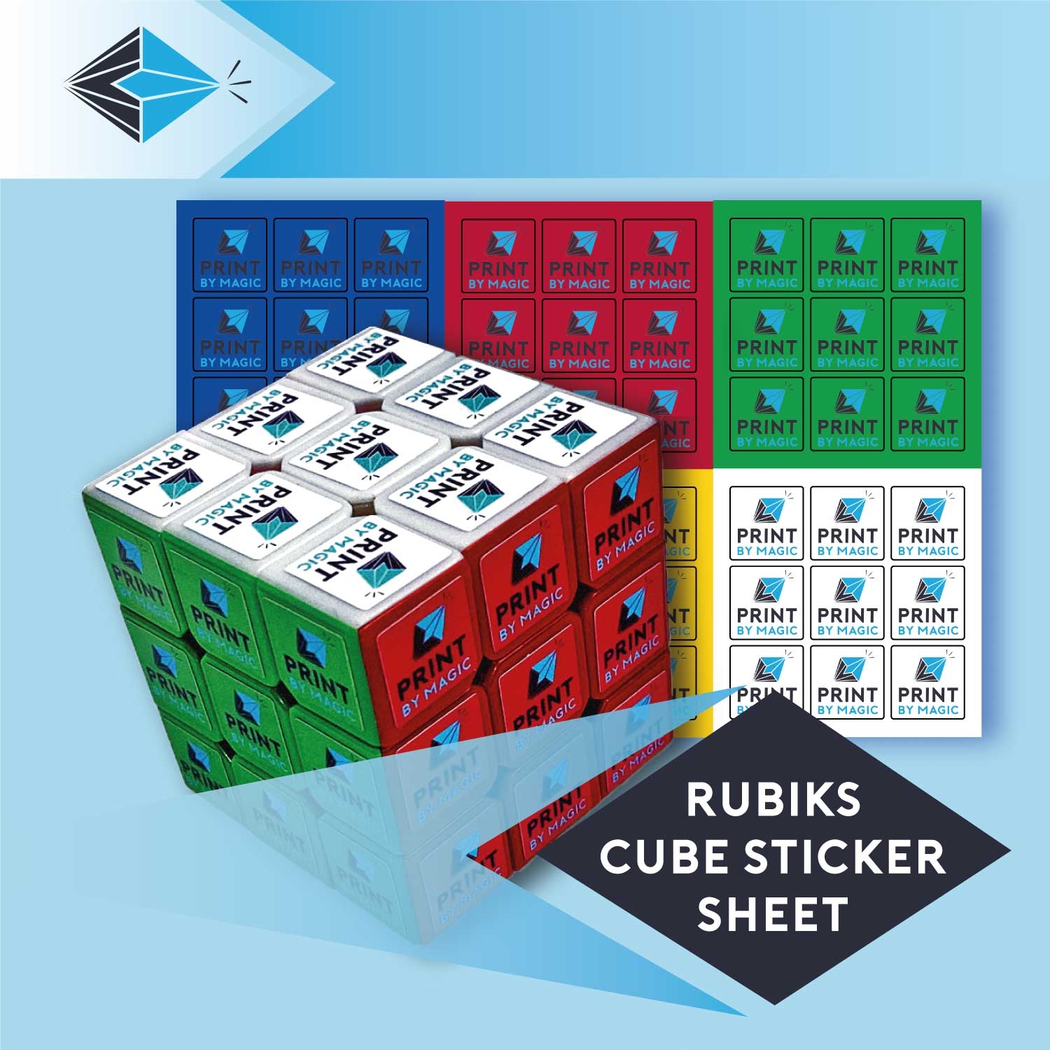 Rubik s Cube Stickers Custom Printed Stickers PrintbyMagic