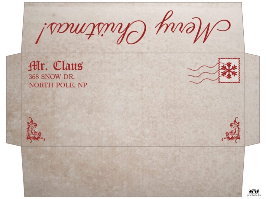 Santa Envelopes Free Printables Printabulls