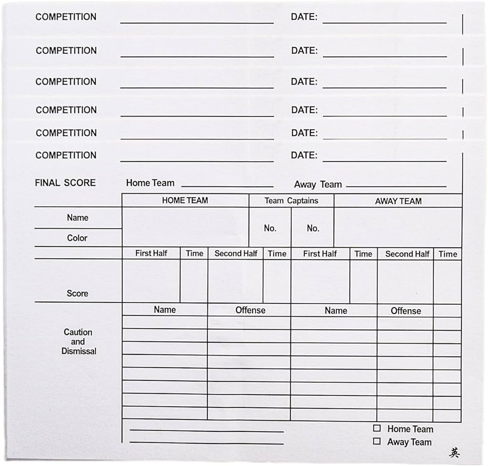 SAWHOX Soccer Referee Score Sheets 100PCS Score Sheets Red And Yellow Card Accessories Buy Online At Best Price In UAE Amazon ae