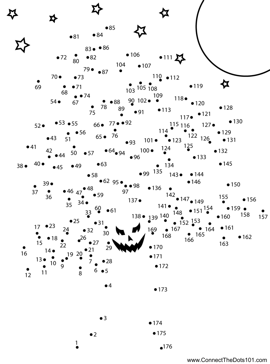 Free Printable Halloween Dot To Dot Pages
