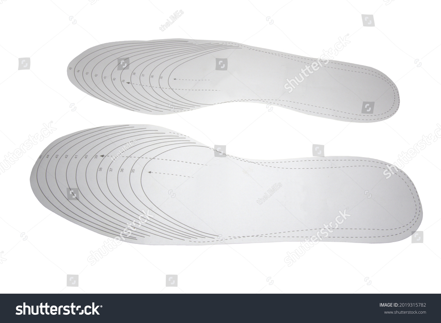 Schuhgr sse Vorlagen Zum Ausschneiden Von Einlegesohlen Der Stockfoto 2019315782 Shutterstock